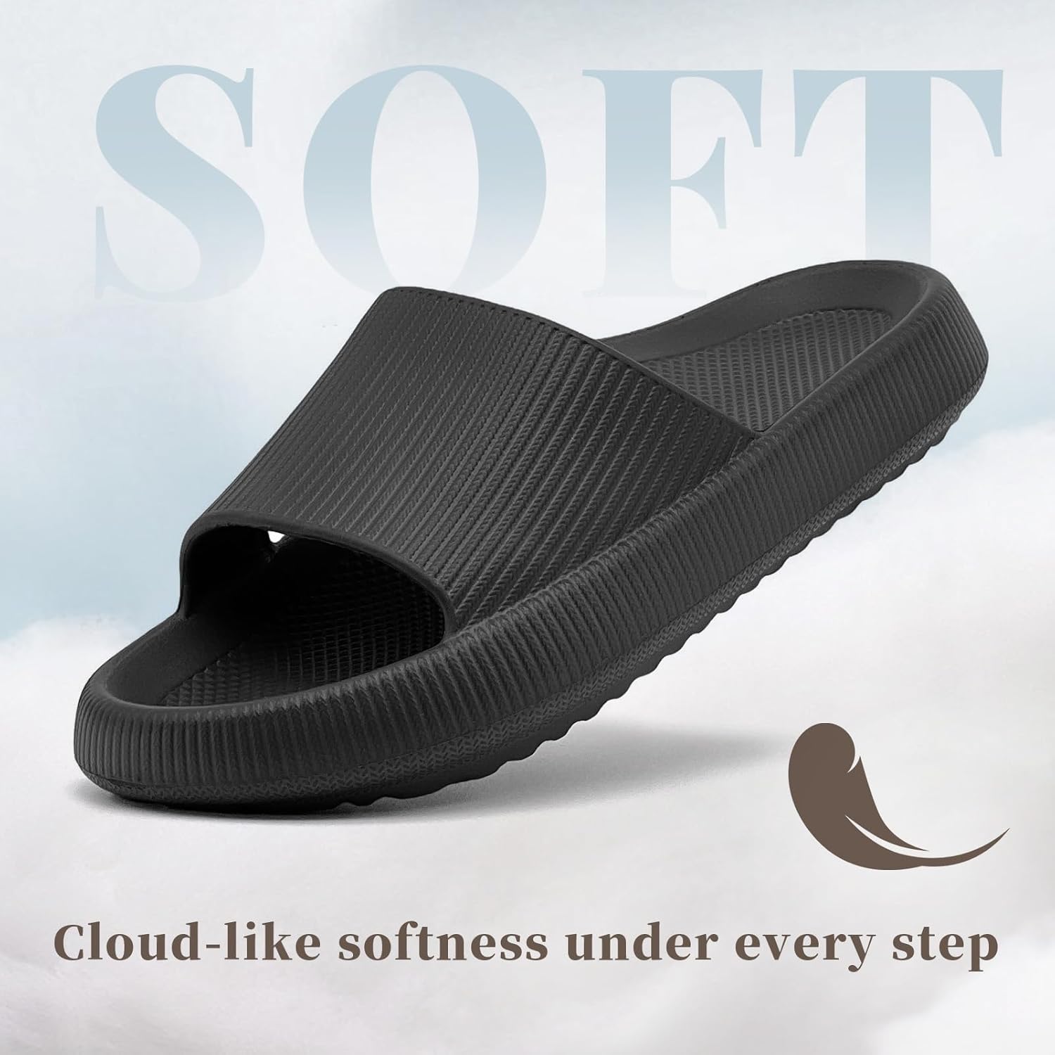 rosyclo Orthopedic Sandals for Women and Men, Arch Support Cloud Recovery Slides Orthotic Pain Relief Pillow Soft Lightweight Cozy Thick Sole Slip On Plantar Fasciitis Slippers - Image 6