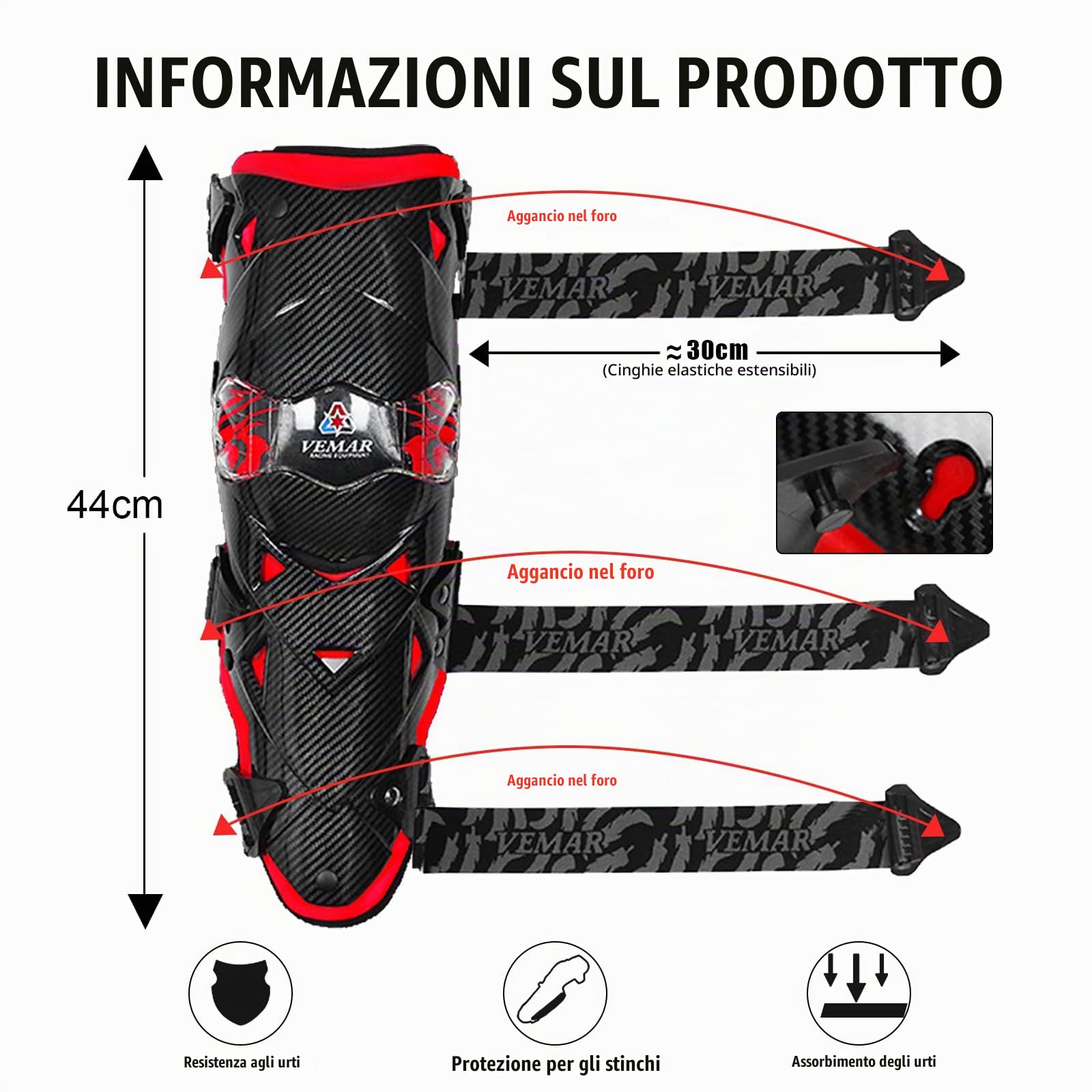 Ginocchiere Moto,Ginocchiere MTB,Protezioni MTB con Fodera Rimovibile,Guscio Protettivo ad Alta Resistenza,Ginocchiere Motocross per Motocross,Bicicletta,Skate,Mountain Bike