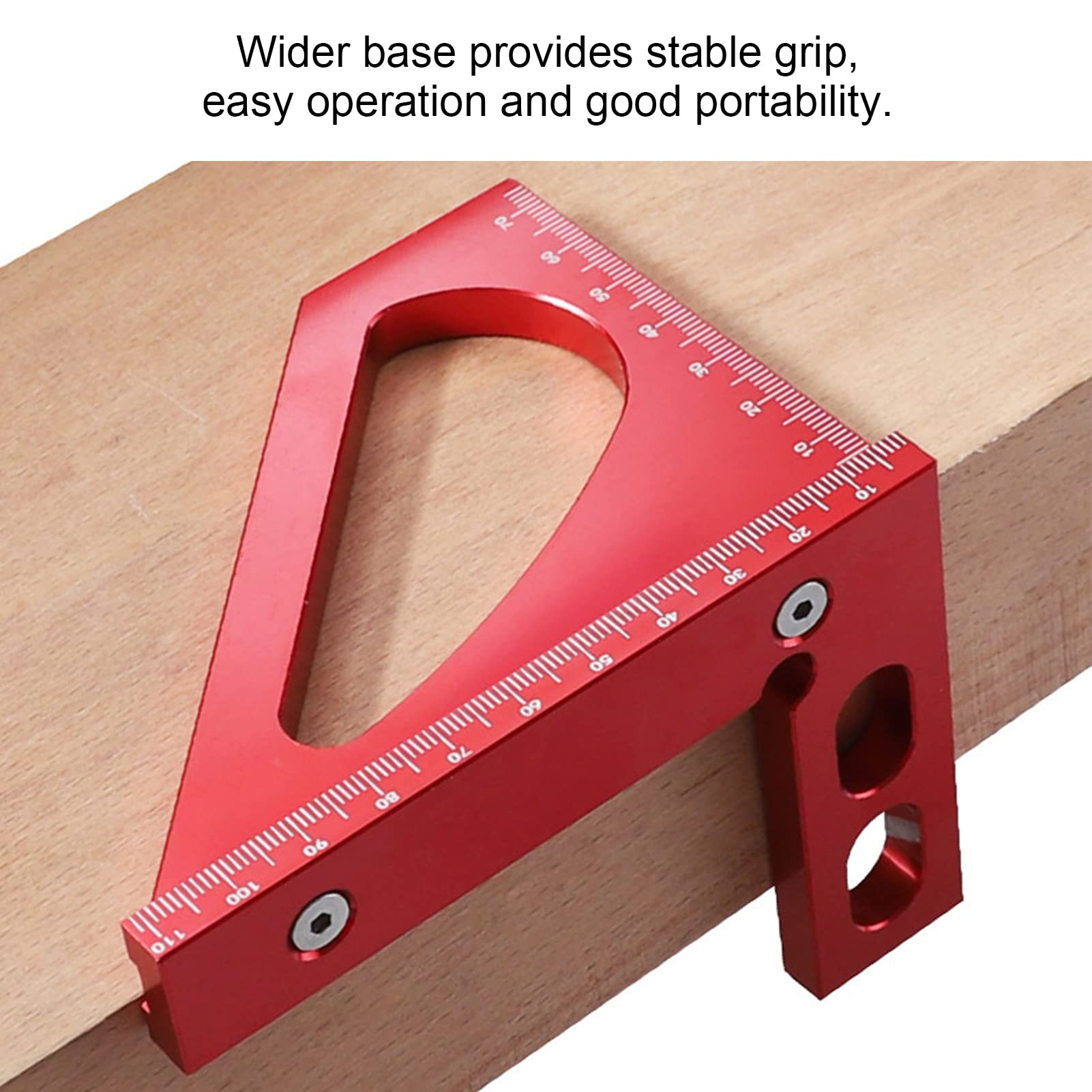 FLEXMAN Layout Miter Gauge, 45/90 Degree Saddle Ruler, Aluminum Alloy Woodworking Measuring Scribing Tool for Height and Angle Measuring, Scribing