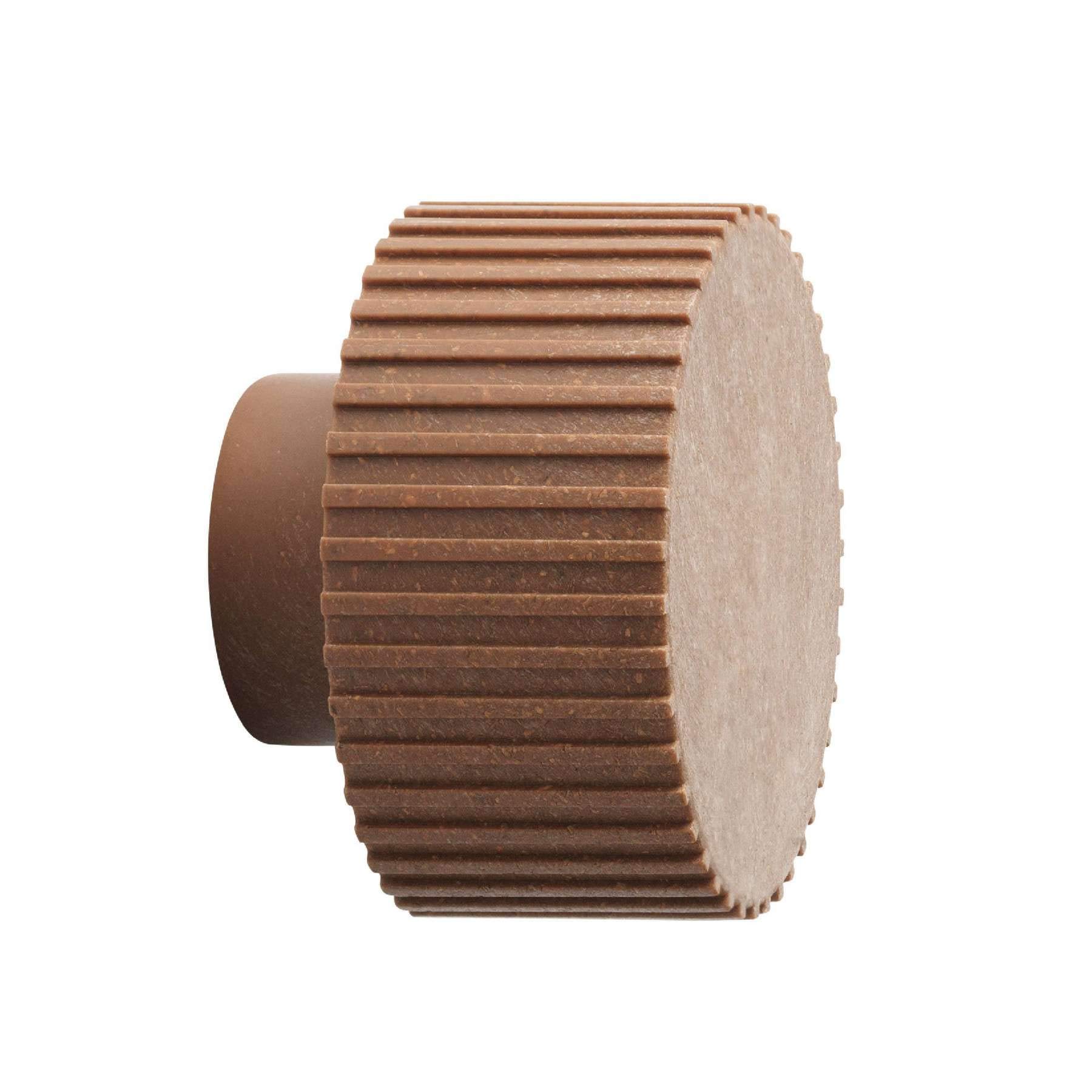 Chip Wall Bracket, Wood Fibre, Polypropylene, Brown, Height: 4.5 cm, Diameter: 6.1 cm