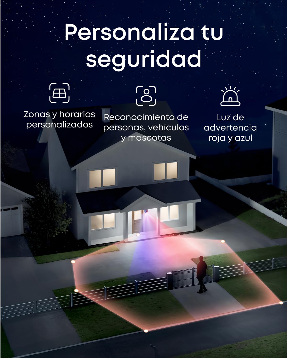 eufy Security E41 Camaras de vigilancia Exterior PoE NVR, 4 cámaras Torre 4K, 4K UHD, visión de 122°, visión Nocturna en Color, grabación 24/7, detección con IA, NVR de 8 Canales, Disco Duro de 2 TB