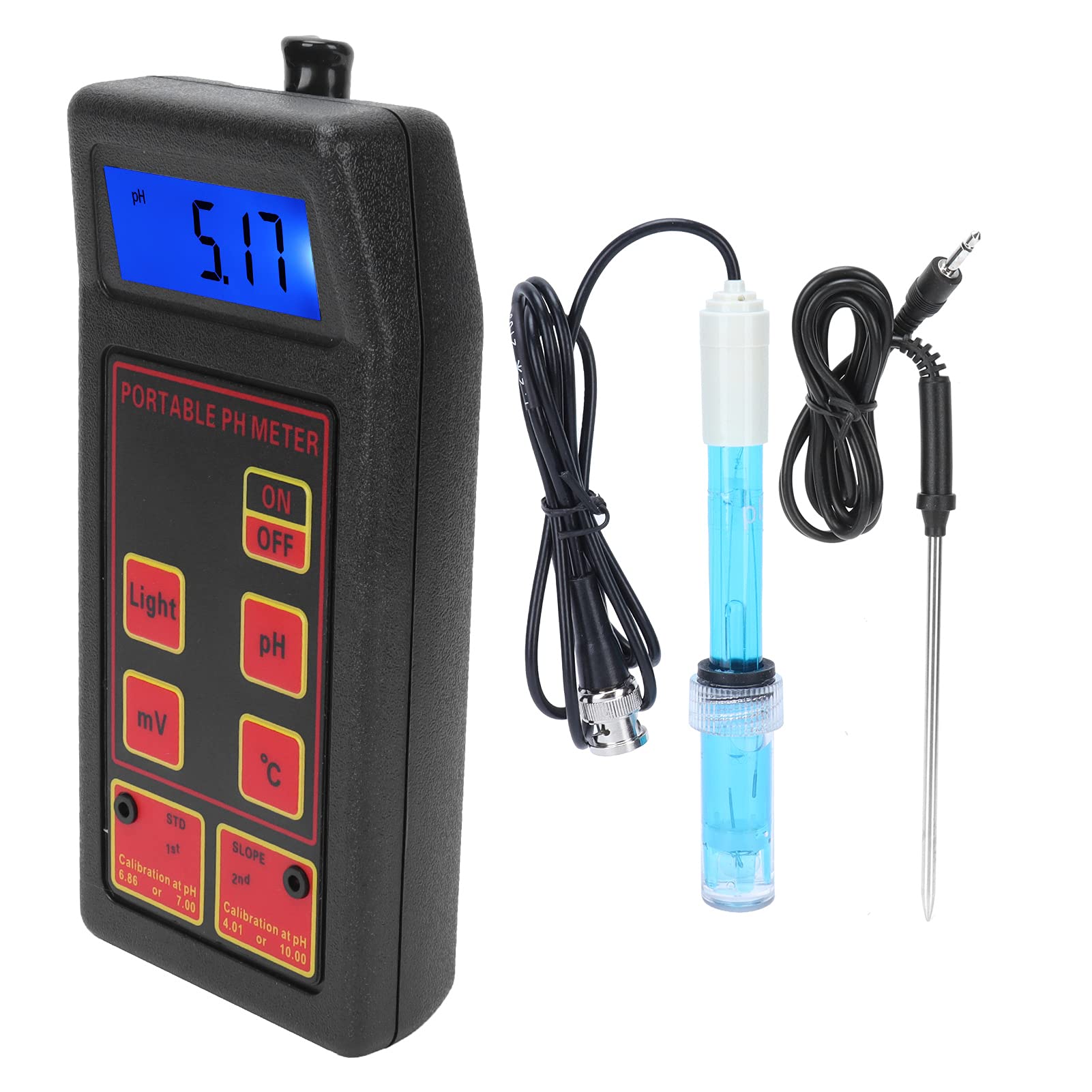 Tester di qualità dell'acqua 3 in 1 Rilevatore di misuratore di temperatura PH ORP multifunzionale Display LCD digitale portatile ad alta precisione per laboratorio di piscine
