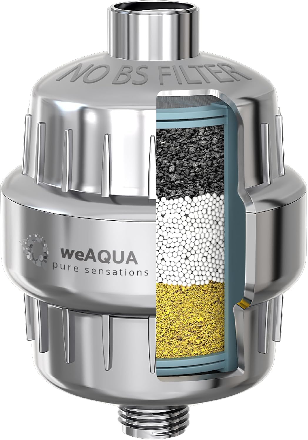 WeAQUA Premium Heavy Duty Shower Filter – Advanced 99% Removal System for Hard Water, Chlorine, Fluoride & Heavy Metals – Universal Fit Shower FilterWeAQUA Premium Heavy Duty Shower Filter – Adva…