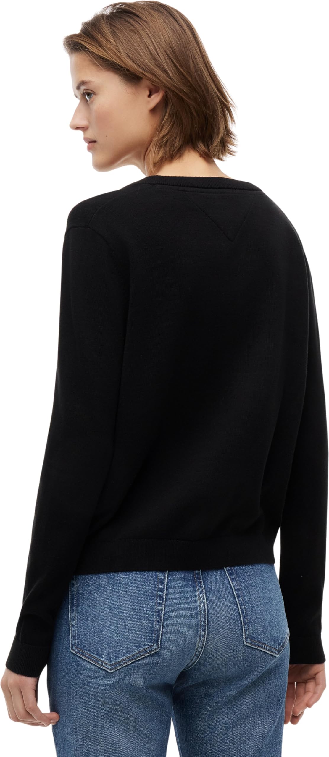 Tommy Jeans Damen Pullover Essential mit V-Ausschnitt