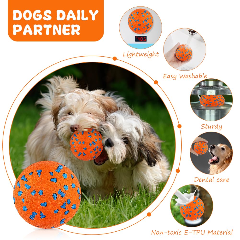 Paquete De 3 Juguetes De Pelota Para Perros Chirriantes, Pelota Con