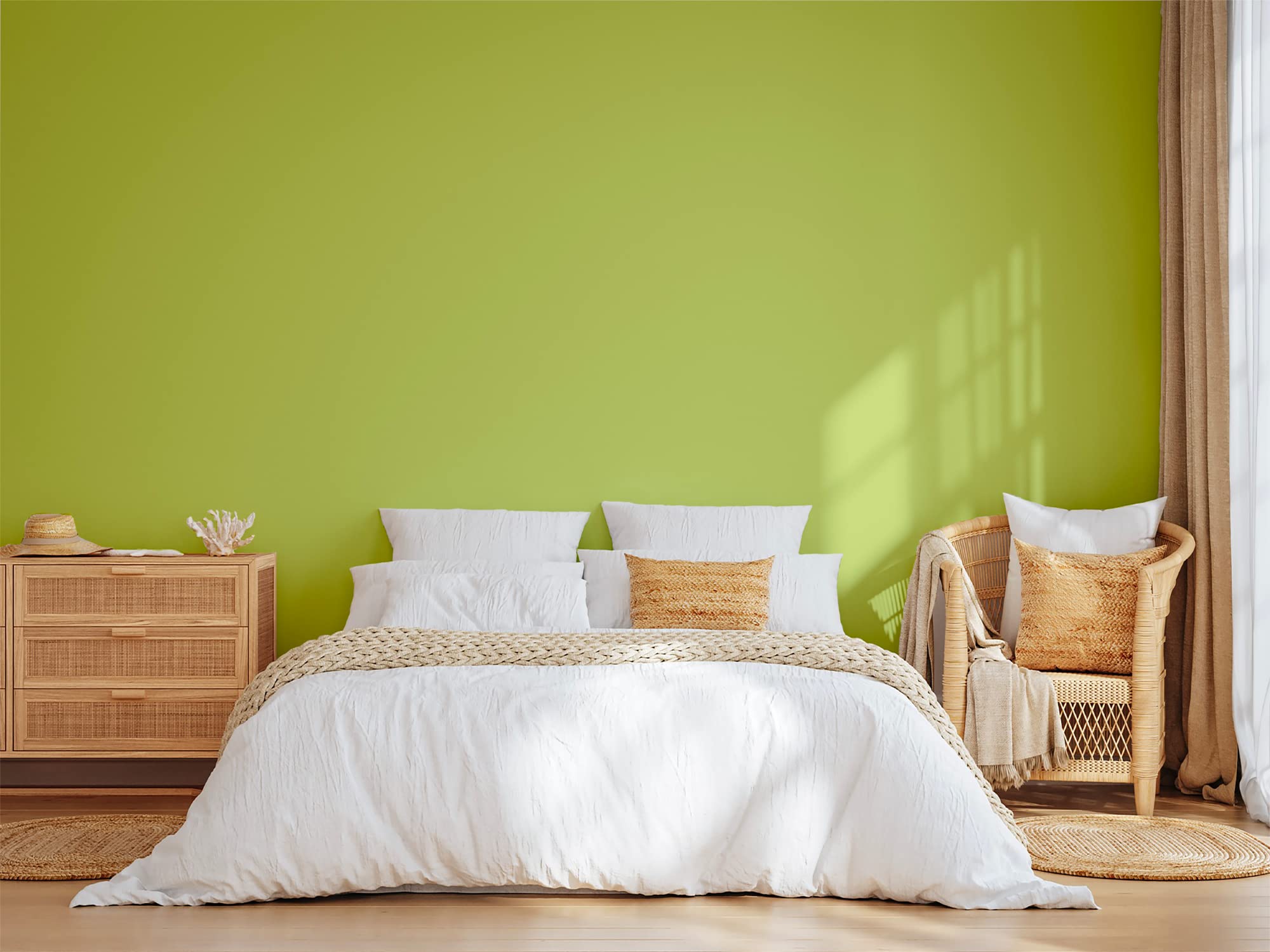 BOX DECO COULEURS Pintura de pared natural ecológica con aspecto mate interior Natura – 10 l/130 m², verde anís