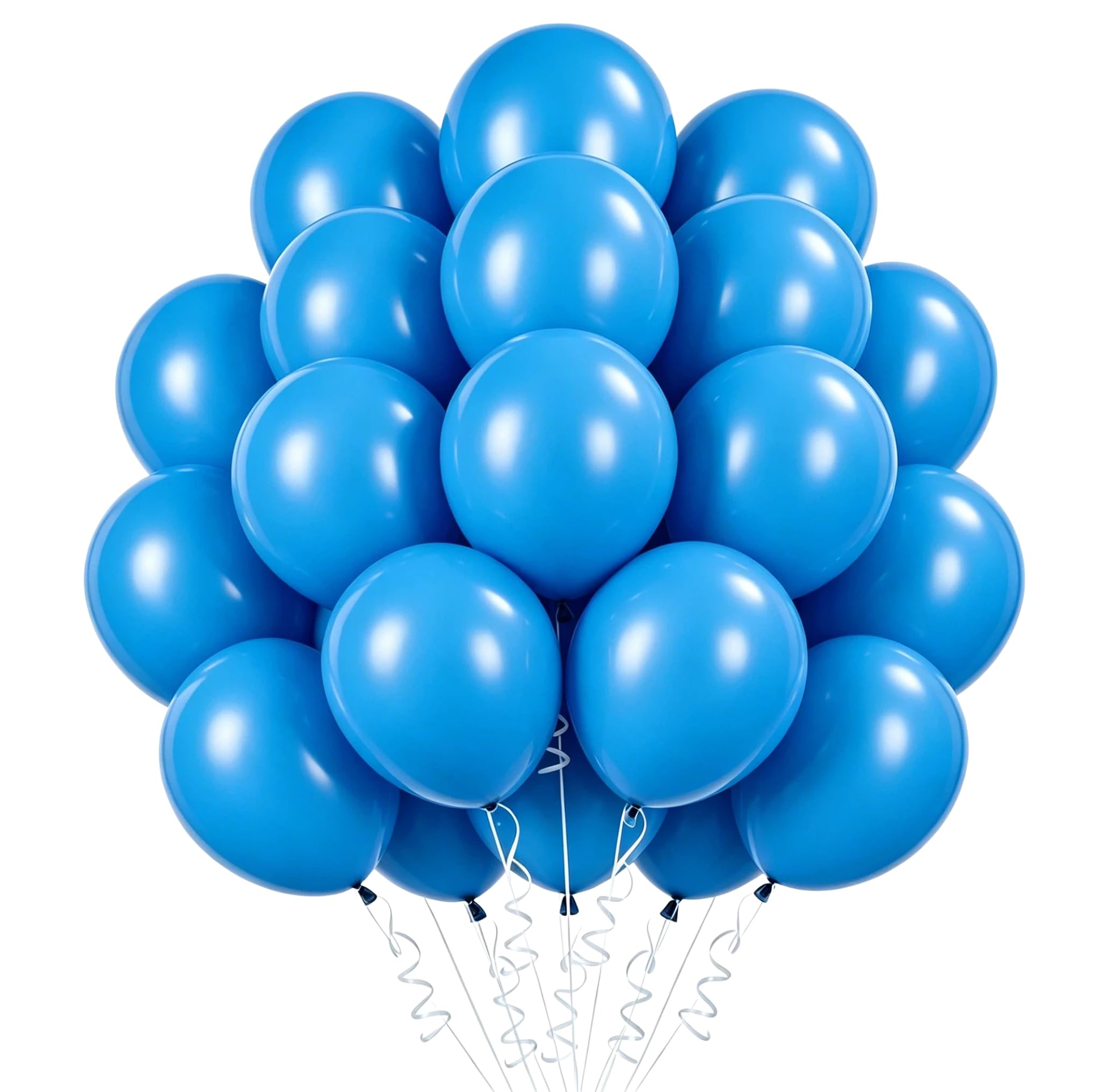 Balloons Blue Pack of 50, 12 Inch Blue Latex Balloons Birthday, Blue Balloons, Balloons for Party Decoration, Birthday, Wedding, Baby Shower, Festival, Anniversary