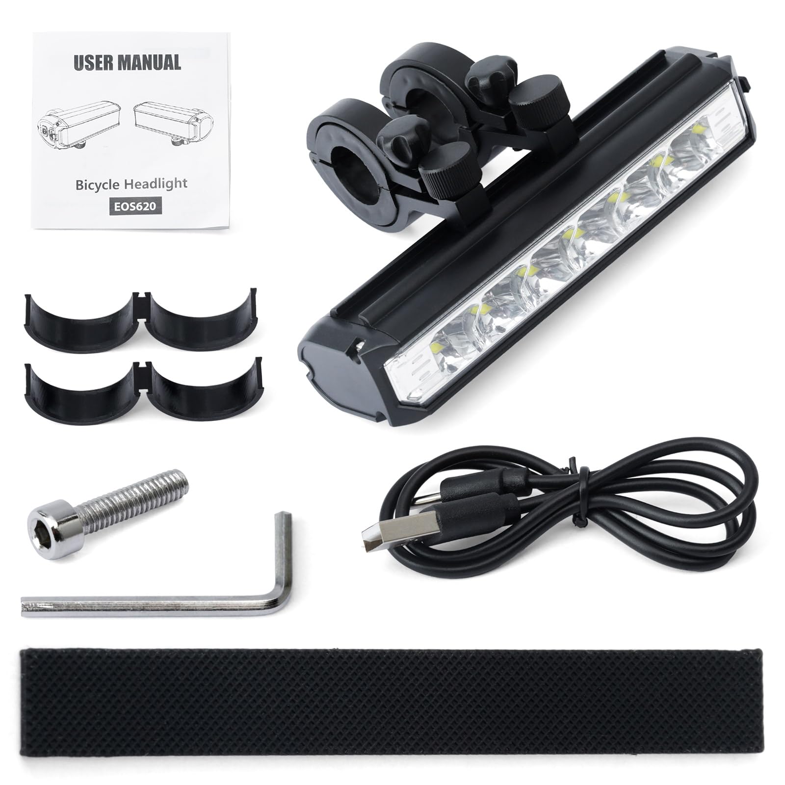 LED Fahrradlicht Kompatibel mit Tuttio Soleil01 Elektro Dirt Bike USB Wiederaufladbare Fahrradscheinwerfer Tagfahrlicht mit Montagehalterung und Werkzeugen, für Nachtfahrten Off-Road