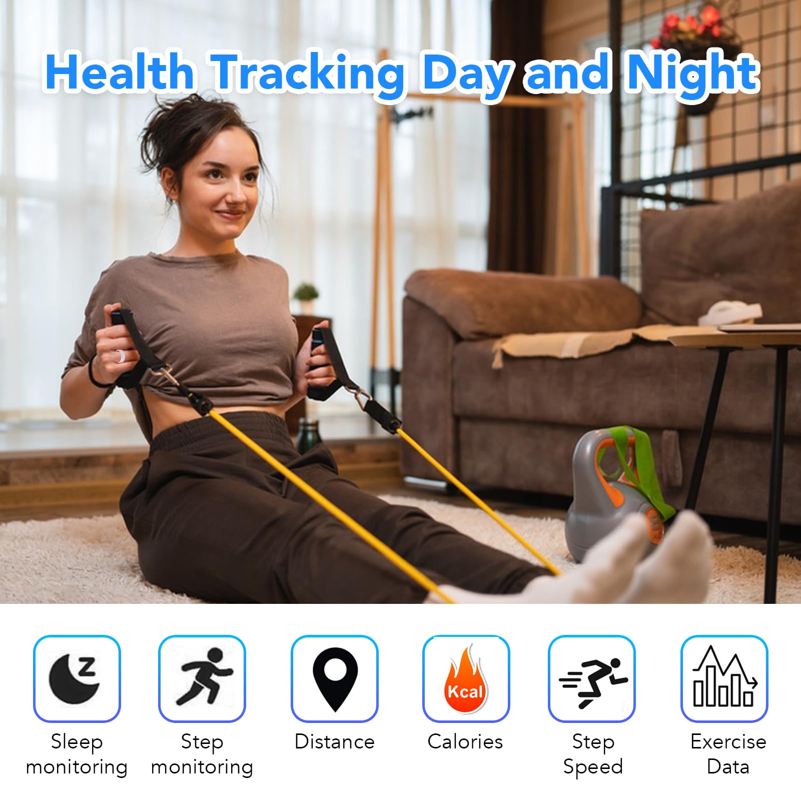 Garsent Fitness Smart Ring, Anillo Inteligente de Salud Rastreador de Ejercicios, Anillo Inteligente para Dormir, Podómetro, Monitor de Temperatura Corporal, Anillo