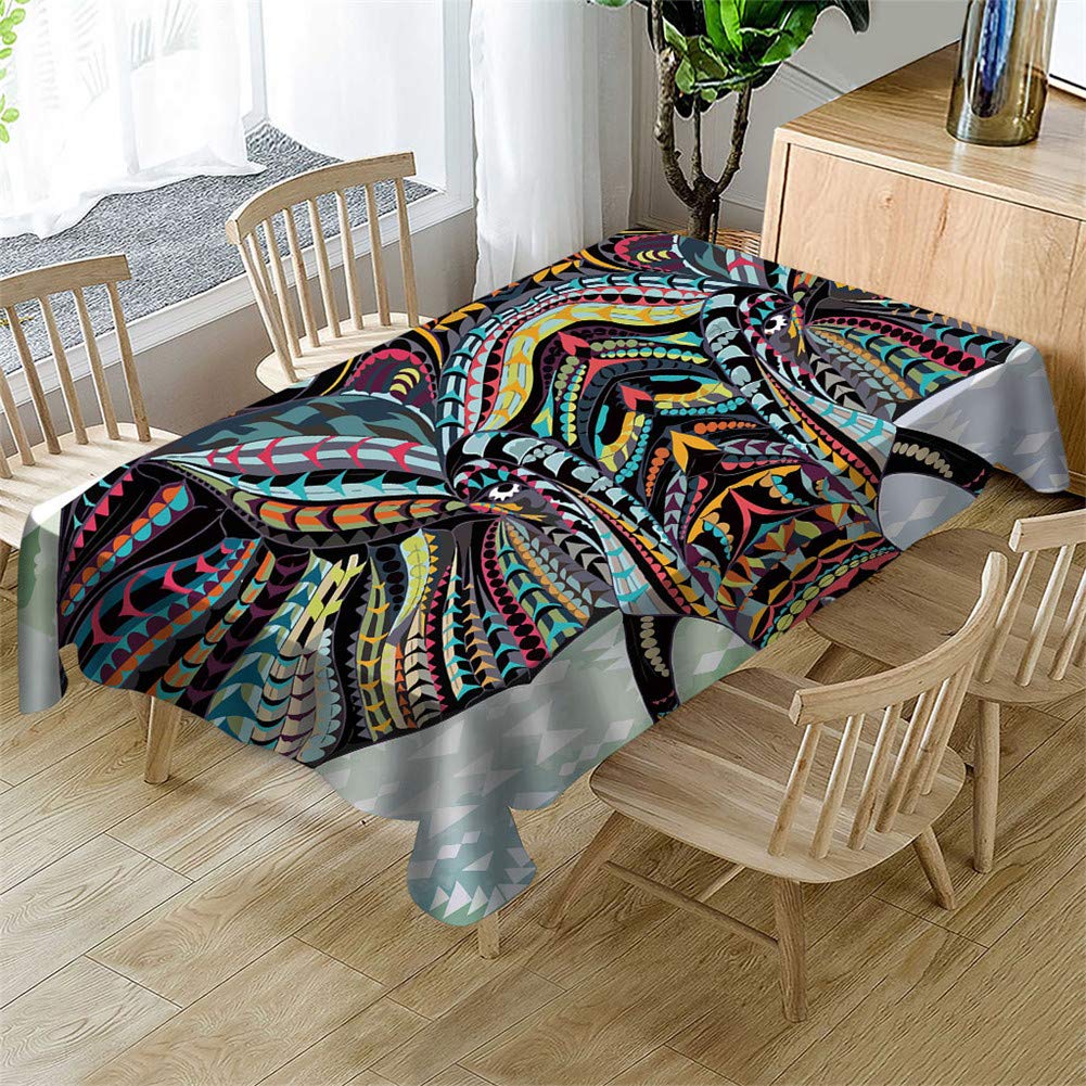 Morbuy Nappes Rectangulaires Anti Taches, 3D Animal Loup Imprimé