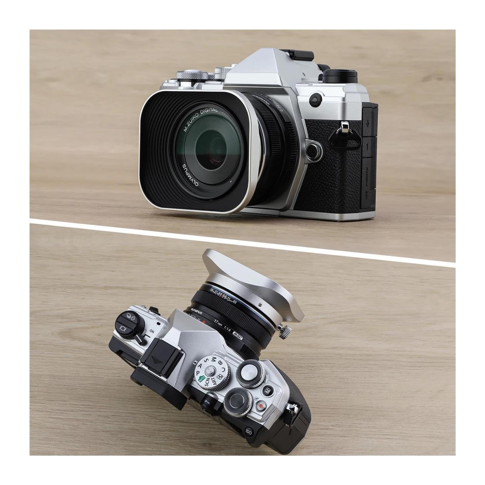 Paraluce quadrato in metallo 39/43/46 49 52 mm, for obiettivi for fotocamere Mirrorless(46mm,18pcs)
