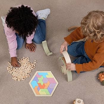 Amazon.co.jp: Toivexa 木製テトリスパズル ジグソーパズル 木製