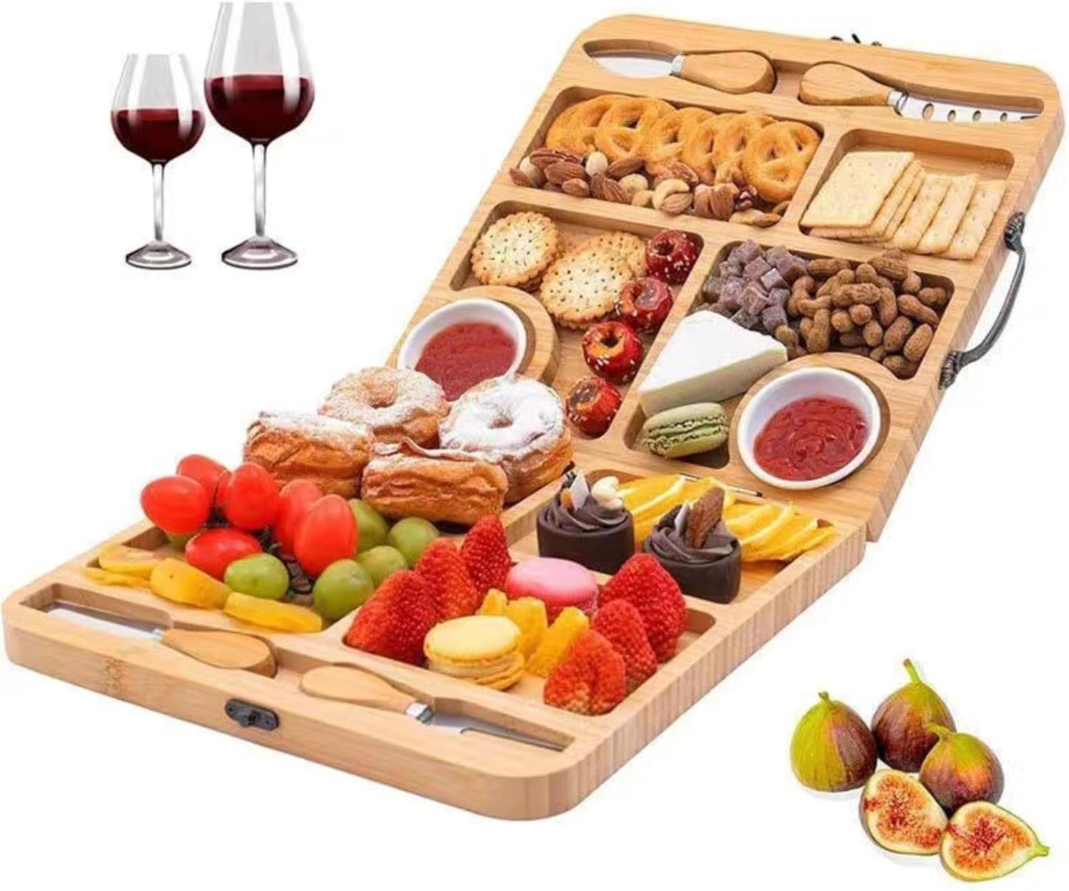 Cheese board, foldable fruit bread cutting board, cooked cheese cutting board, portable snack platter, butter board