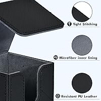 Vista 6 de ZLCA MTG YuGiOh - Caja de cartas para cartas intercambiables, MTG YuGiOh con capacidad para más de 100 tarjetas de una sola funda, caja