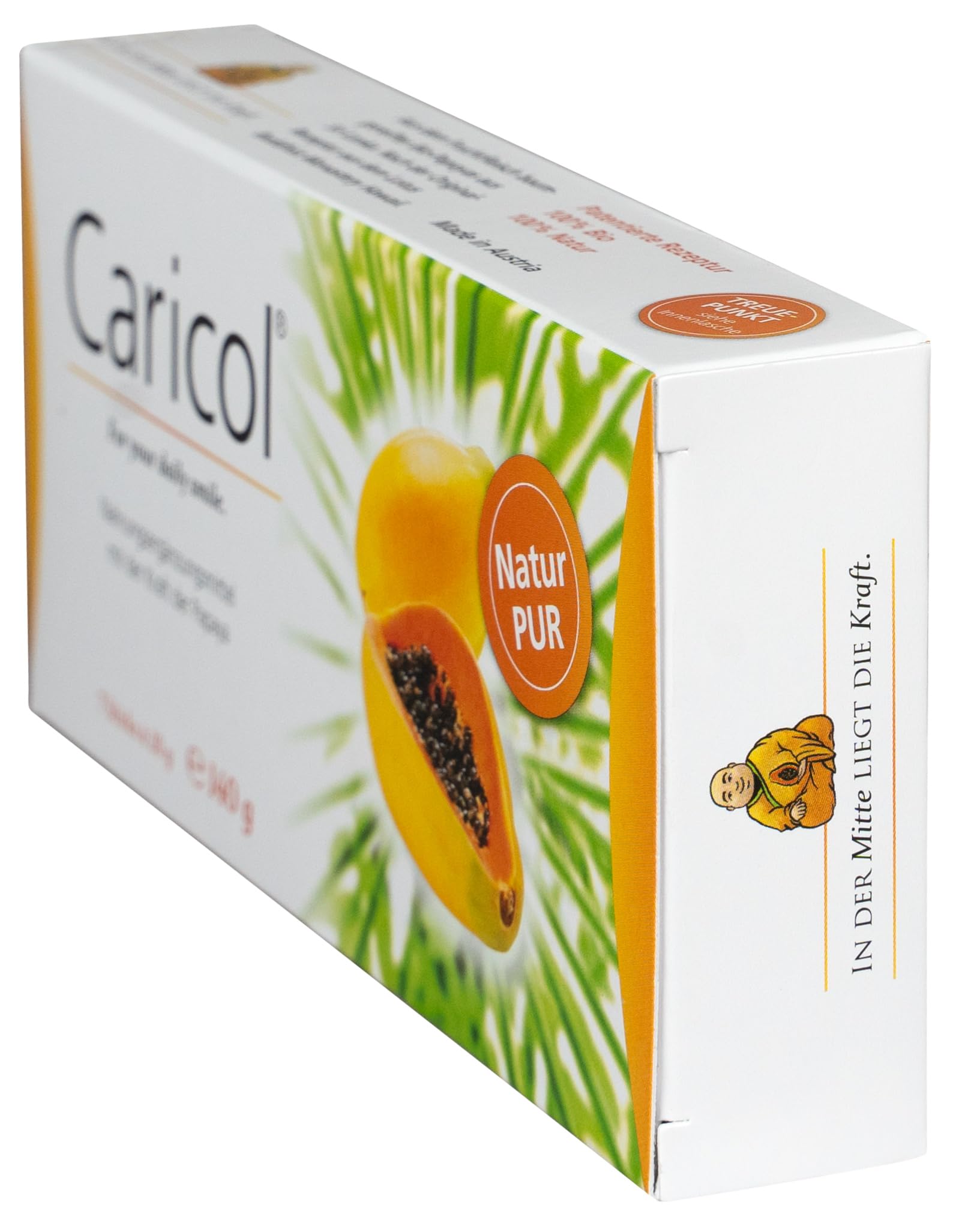 Caricol, 100% ingredienti naturali di qualità biologica, con papaina, facile da dosare, 7 bastoncini da 20 g (140 g)