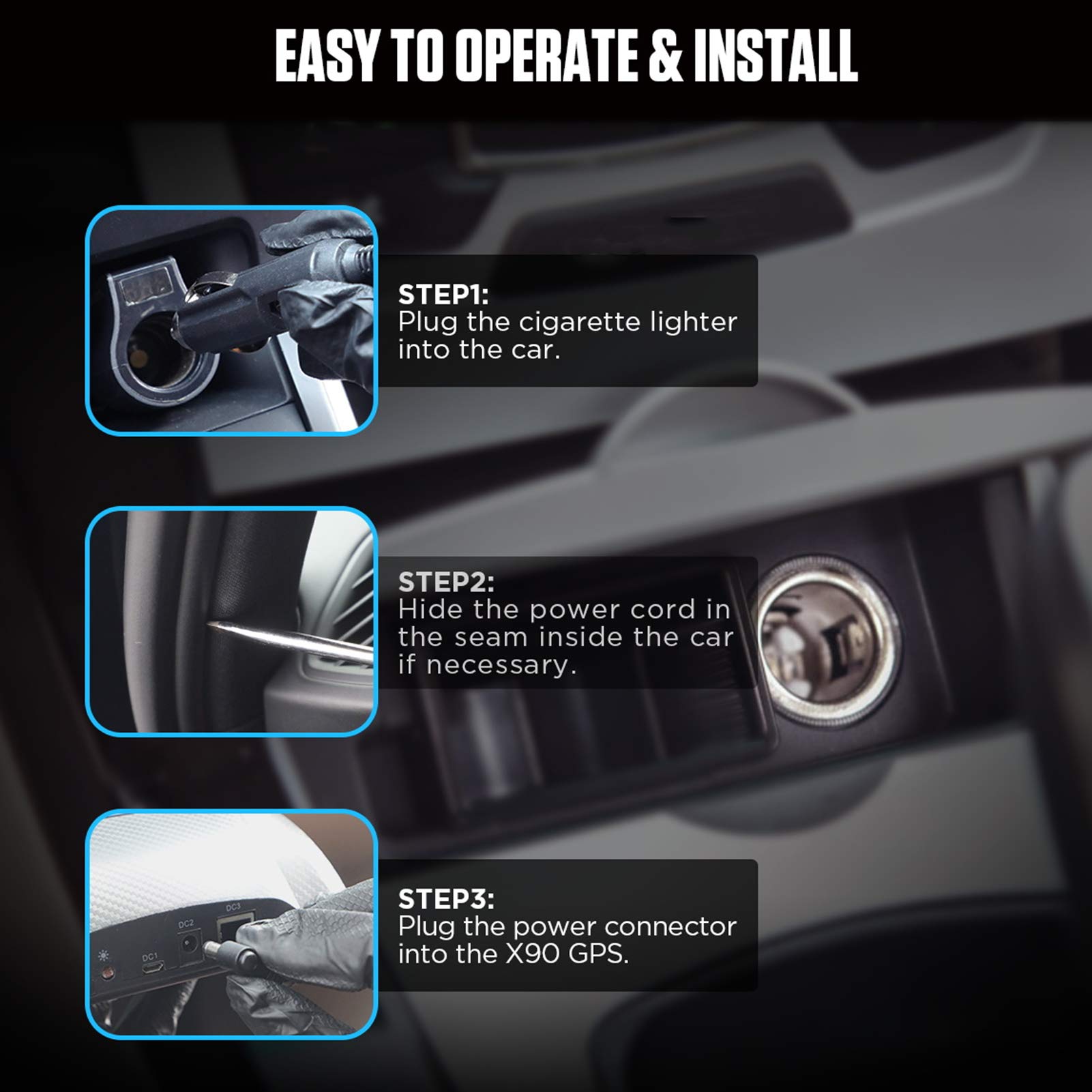 KIMISS Clinómetro para coche con GPS, medidor de pendiente y ángulo de inclinación, HUD multifunción, brújula y velocidad en km/h