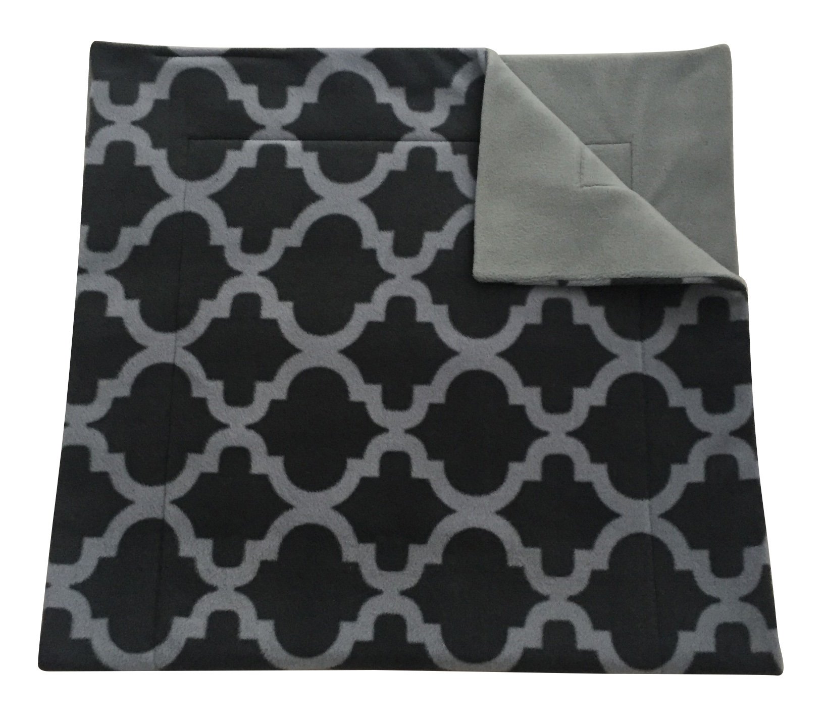 Guinea Pig Fleece Käfig Liner | Fleece Guinea Pig Betten | Midwest, C & C, Ecke Pad | Kleine Haustiere und Company, Midwest, Gray Quatrefoil