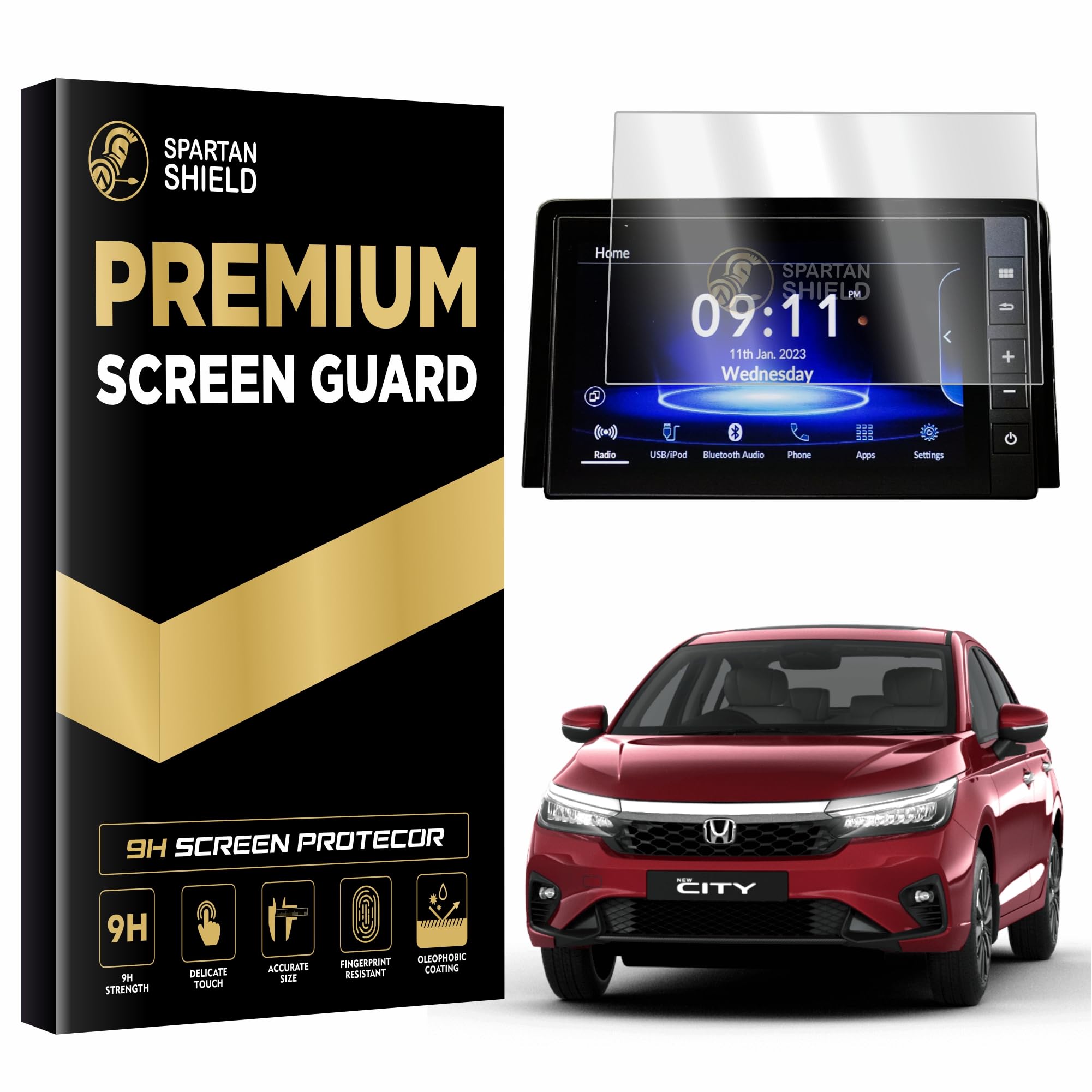 Touch PET Screen Guard For HONDA CITY 2023 FACELIFT 8 INCH | GPS Infotainment Screen Protector | 5th Genearation Car Display Accessories [Does Not Fit 2020-2021-2022 Models]