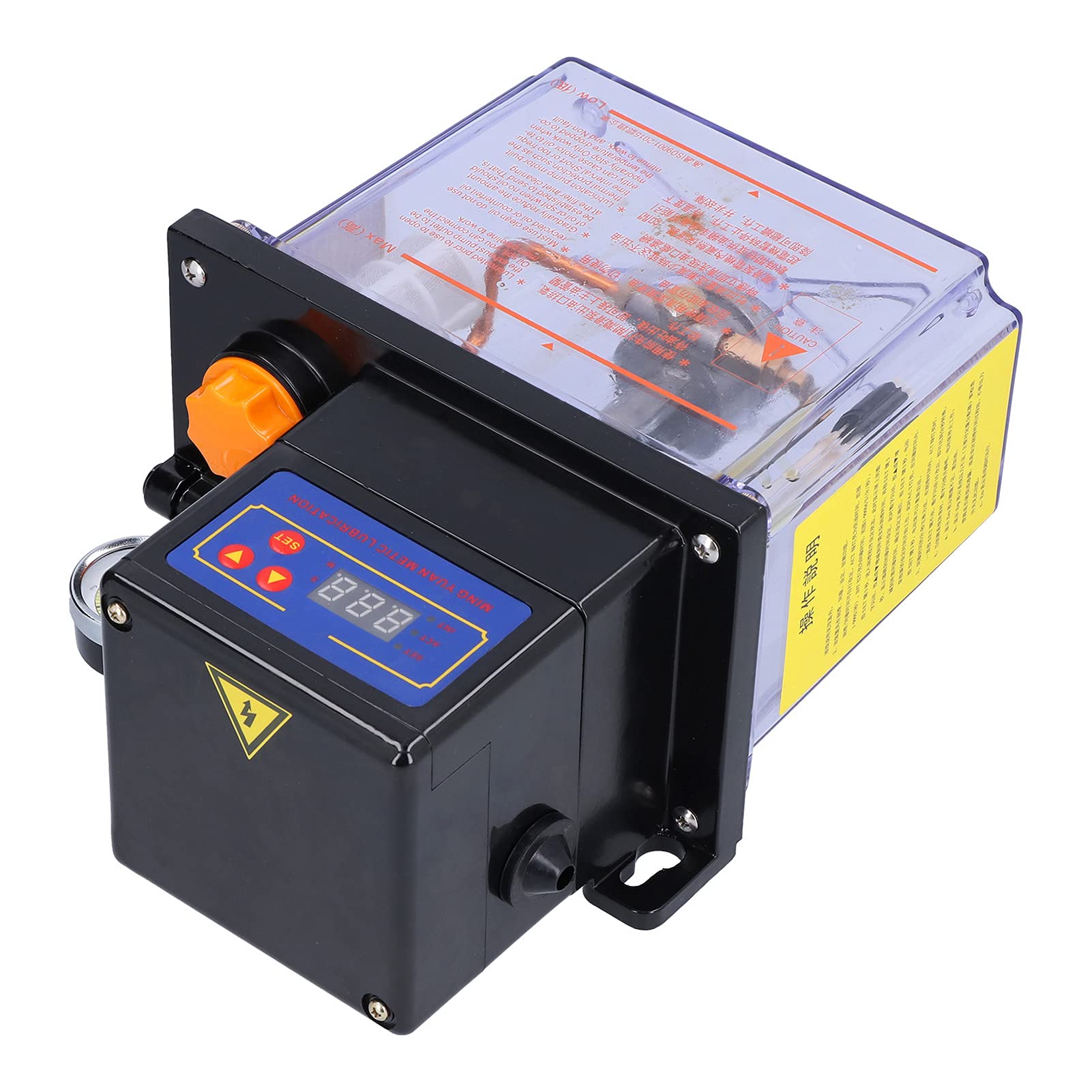 KIMISS Bomba de Lubricación Automática Eléctrica - Máquinas Engrasadoras de 2,0 L con Pantalla Digital, con Ajustes Intermitentes