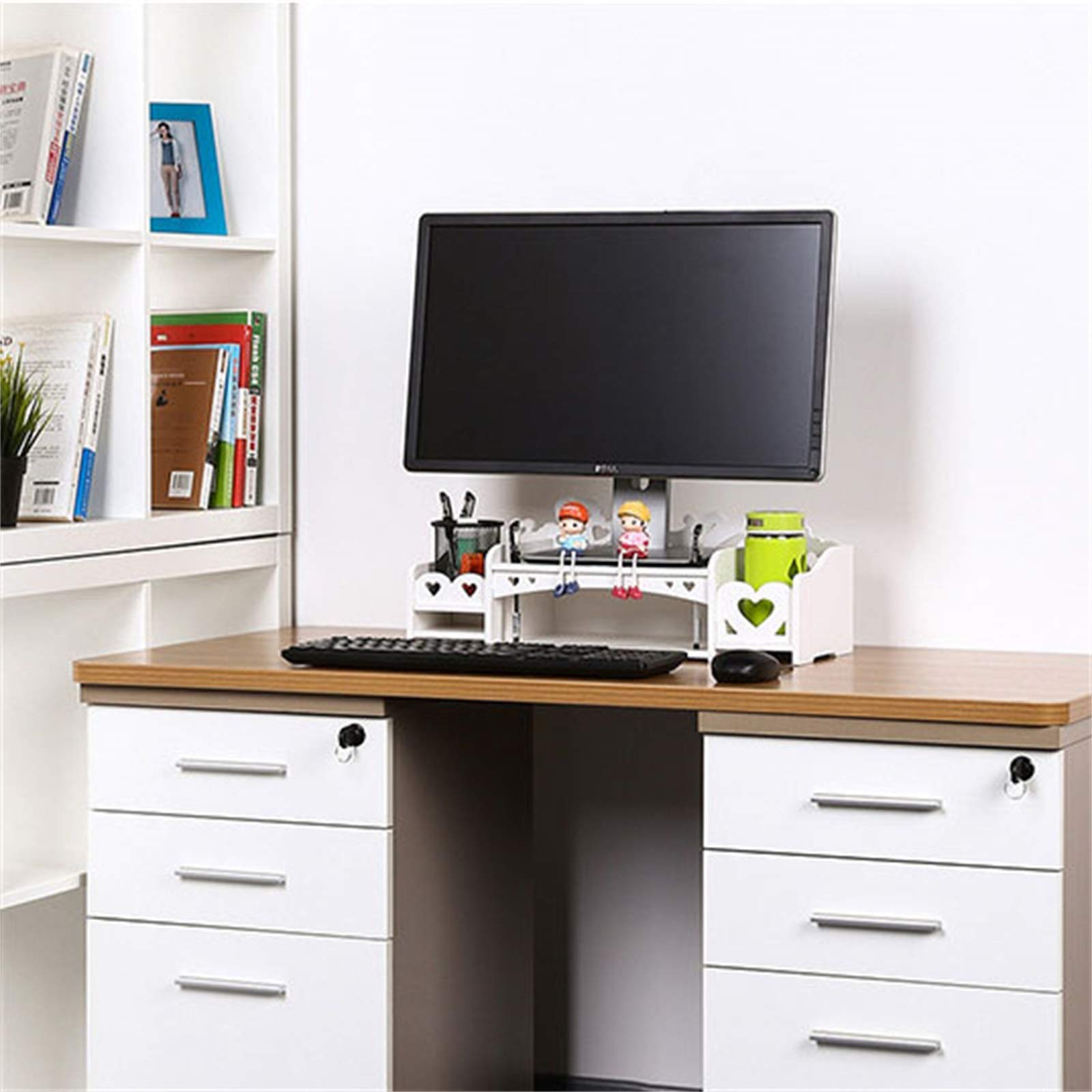 Buy YUMUO Wooden Monitor Stand Riser Screen Riser Monitor Riser Screen