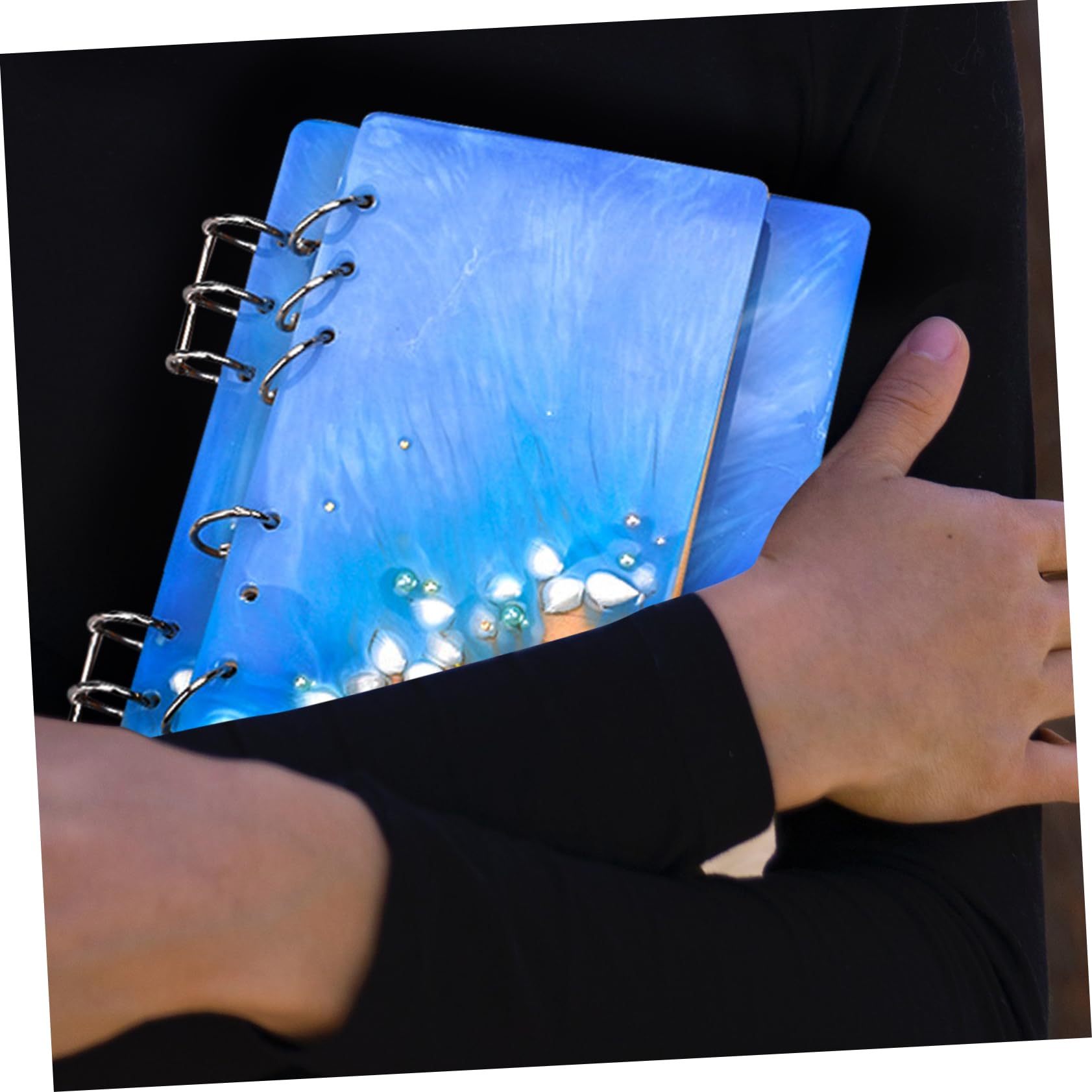 Angoily Molde de Silicona para Cuaderno Diy B5 A5 A6 A7 Molde de Fundición Creativo Resina Manualidades 4 Unidades para Bricolaje
