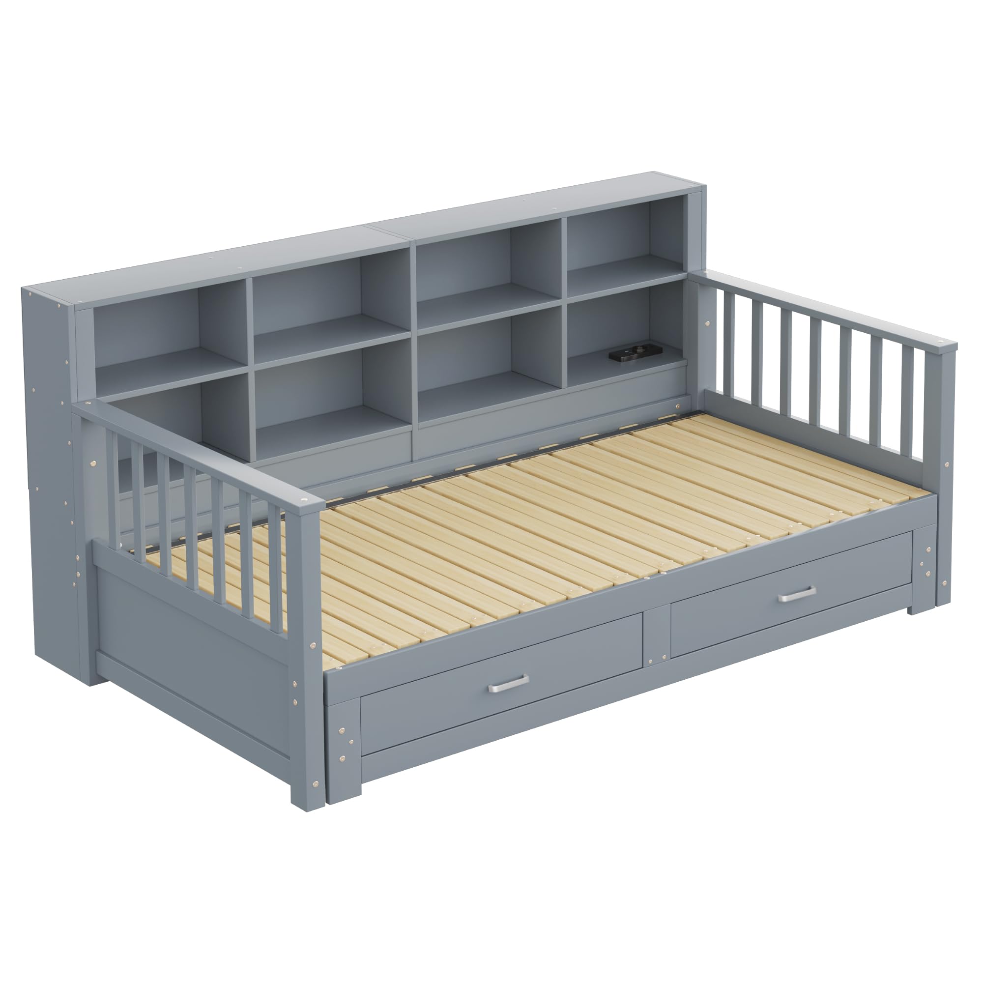 Letto Zinus Joseph 160x190 Cm Con Contenitore - Struttura In Metalloo Con Doghe In Acciaio - Foto 12