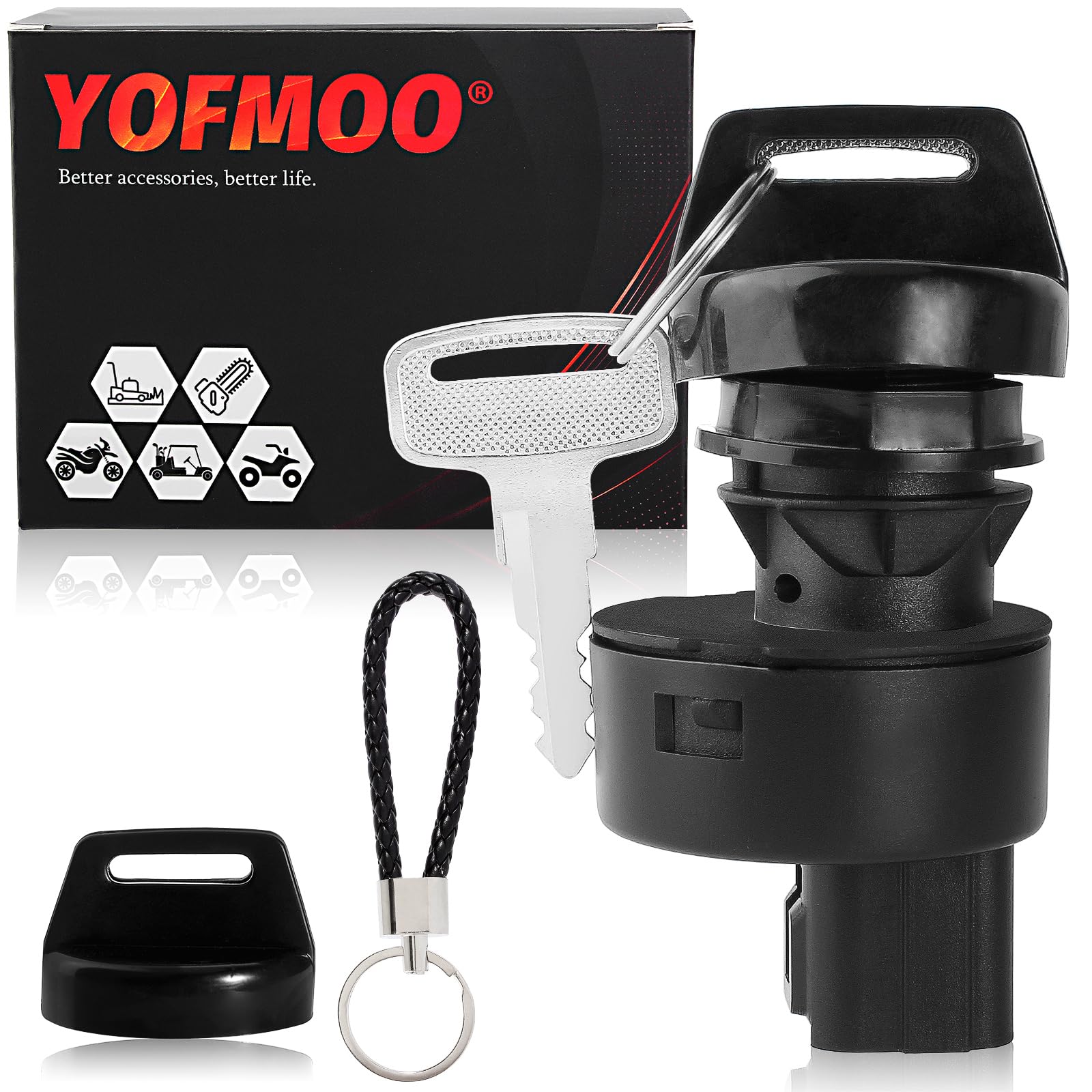 YOFMOO Ignition Key Switch for Arctic Cat ZR 9000 8000 7000 6000 5000 4000 3000 XF M Bearcat 800 1100 F Z1 Wildcat 1000 Pantera Proclimb Procross