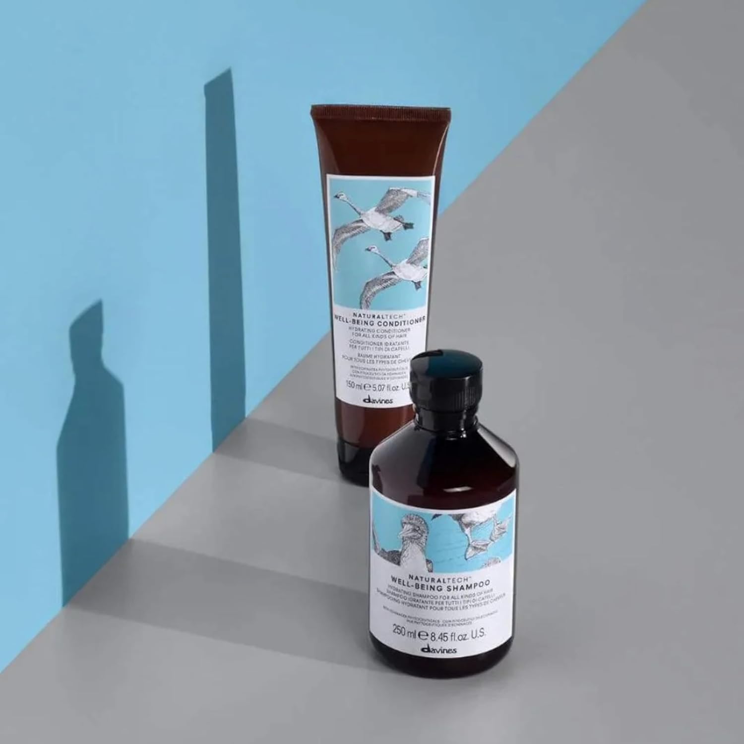 Davines Naturaltech Wellbeing Conditioner, Gentle Cleansing & Hydrating for All Hair Types - With Echinacea Phytoceuticals - Softens & Hydrates Hair, 5.07 Fl Oz