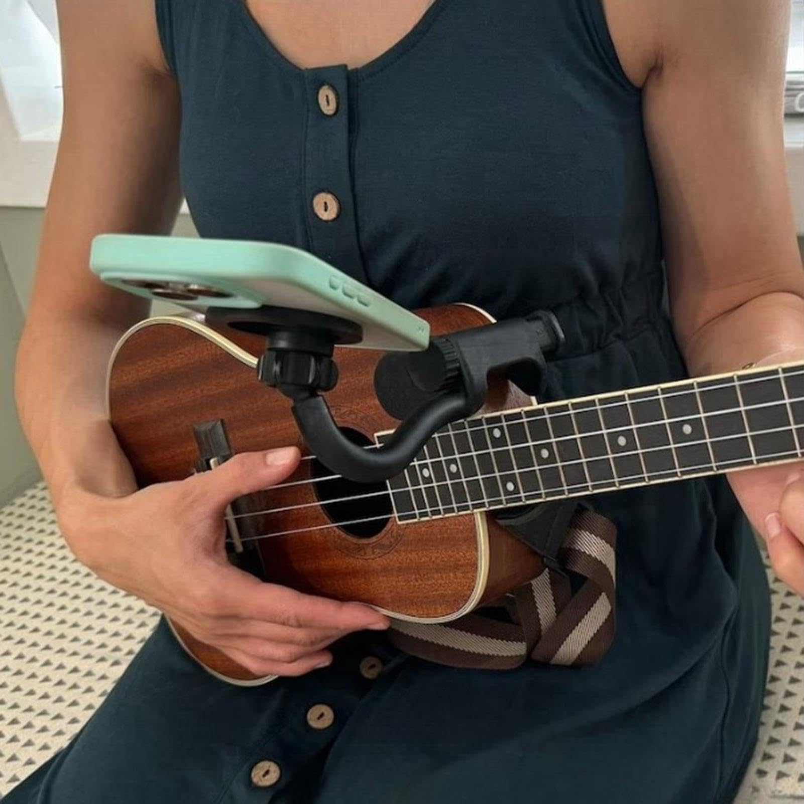 Support Téléphone Portable Pour Guitare Basse - Clip Magnétique Réglable Pour Tête De Guitare