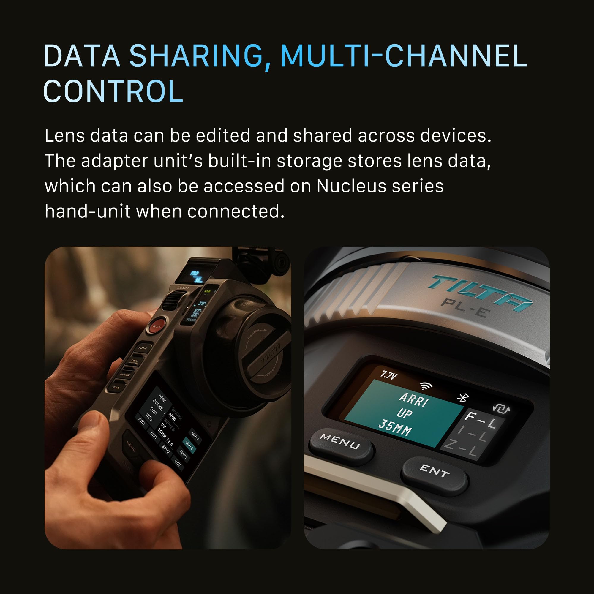 Tilta Nucleus Autofokus Adapter Dual Nano II Motor Kit E-Mount auf PL Mount mit Nucleus Nano II Motor für Nucleus-M II und Nucleus Nano II Wireless Lens Control Systems WLC-T07-K1