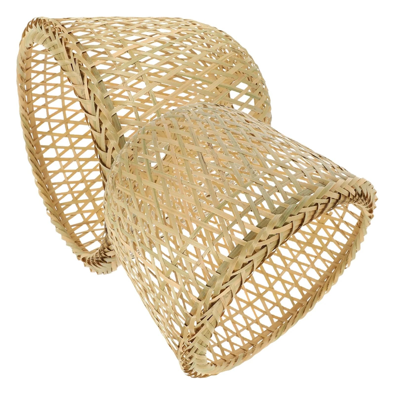 Luxemetals One Color 2Pcs Woven Bamboo Lampshades - Used For Hanging Pendant Light Decoration