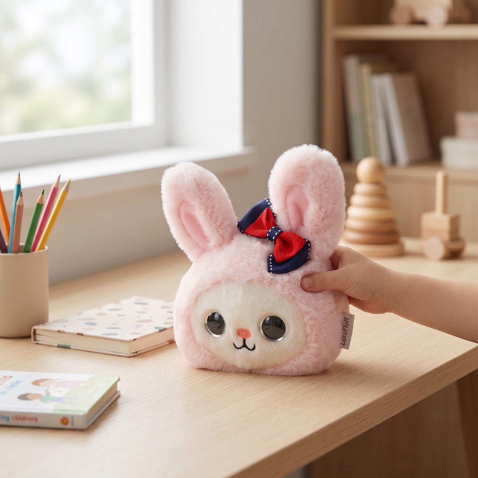 Zunate KI-intelligentes Plüschtier, Interaktiver Hase, Sprechender Begleiter, Stofftier Zum Emotionalen Lernen, Kuscheliges Lerngeschenk für, Plüschpuppe mit Sprachaufzeichnung für Jungen und