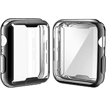 Julk Case for Apple Watch Series 5 / Series 4 Screen Protector 44mm 2019 iWatch Full Protective Case TPU HD Clear Ultra Thin Cover for Series 5/4 2 Pack
