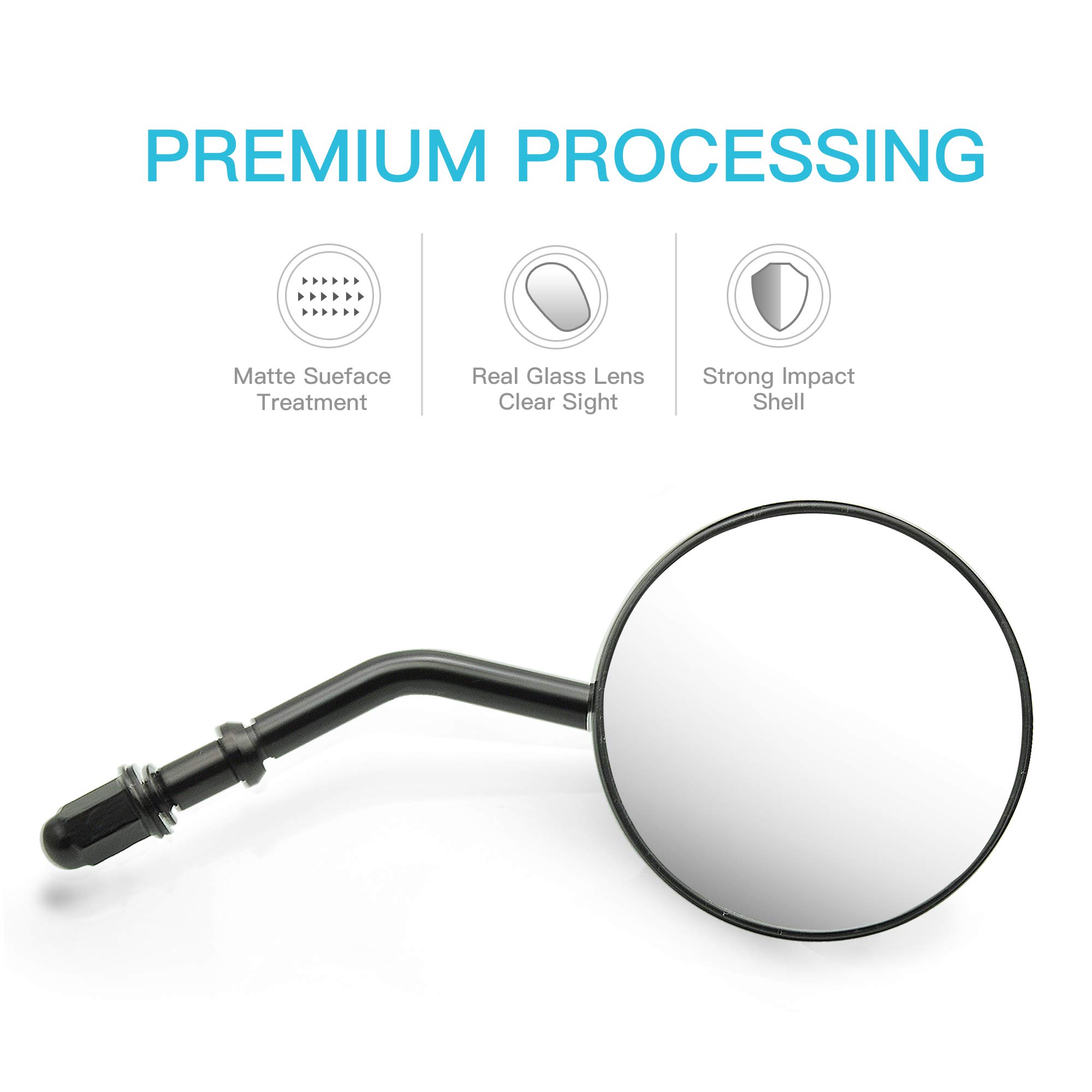 Amazon | MZS オートバイミラー - リアビューミラー 3インチ ラウンド