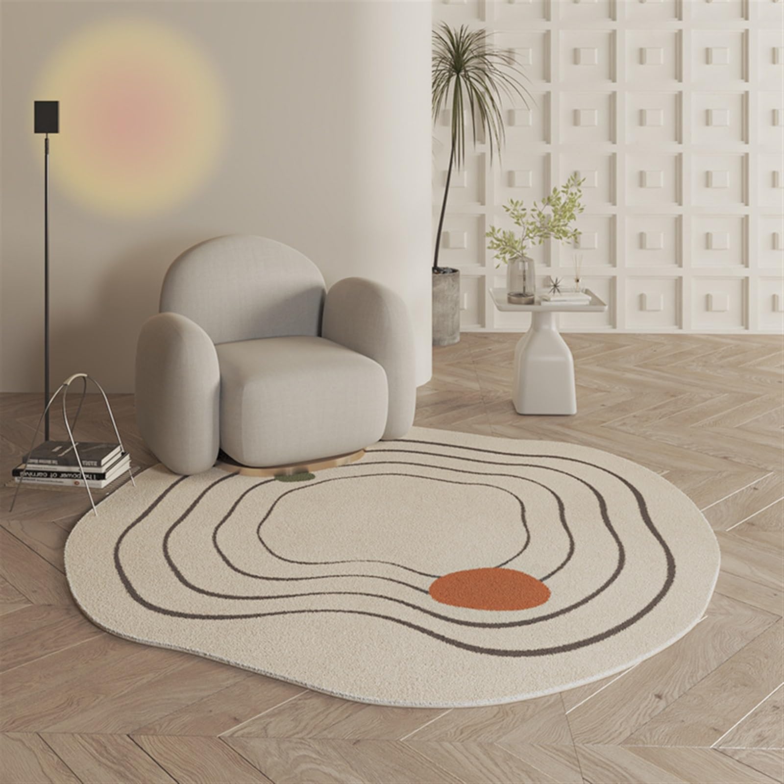 Tapis moelleux haut de gamme ovale pour une décoration raffinée