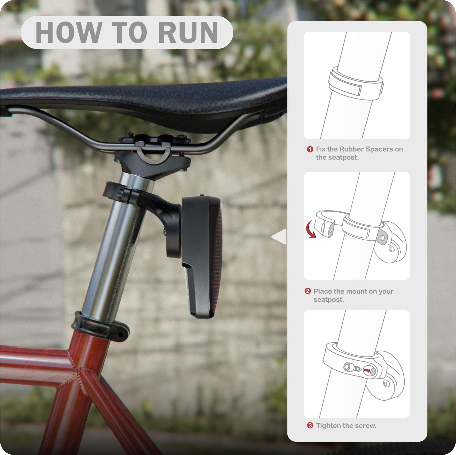 TUSITA Quarter Turn Sztycy Uchwyt Kompatybilny z Wahoo TRACKR RADAR - Pasuje do Kierownic 27.2mm 30.9mm 31.6mm Sztyca