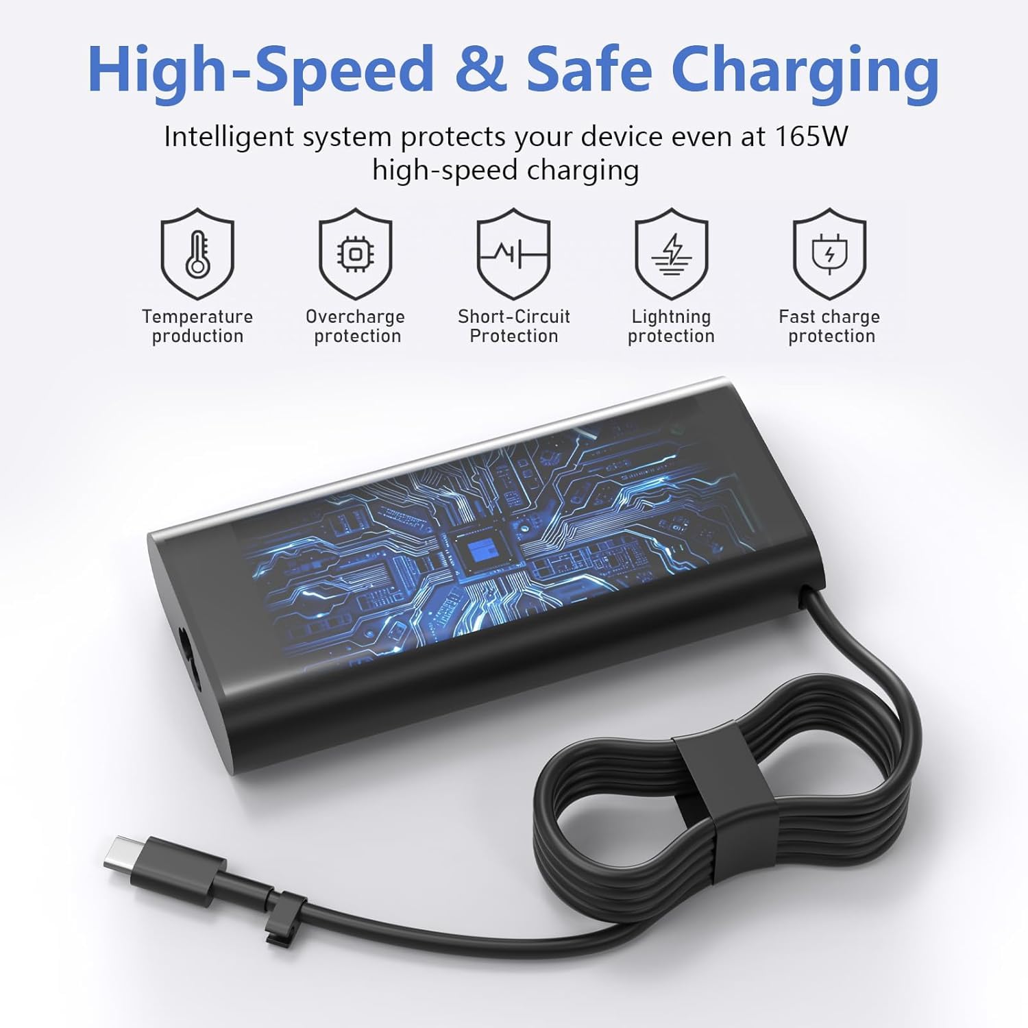 Ładowarka USB C 165 W kompatybilna z Dell Precision 5690, 5680, 3581, 3580 | Kompatybilny z Dell XPS 17, 9720, 9730, Latitude 7640, 7340, 5540, 5440, Inspiron 14, 16 Plus, 7640, 7430, DA165PM210