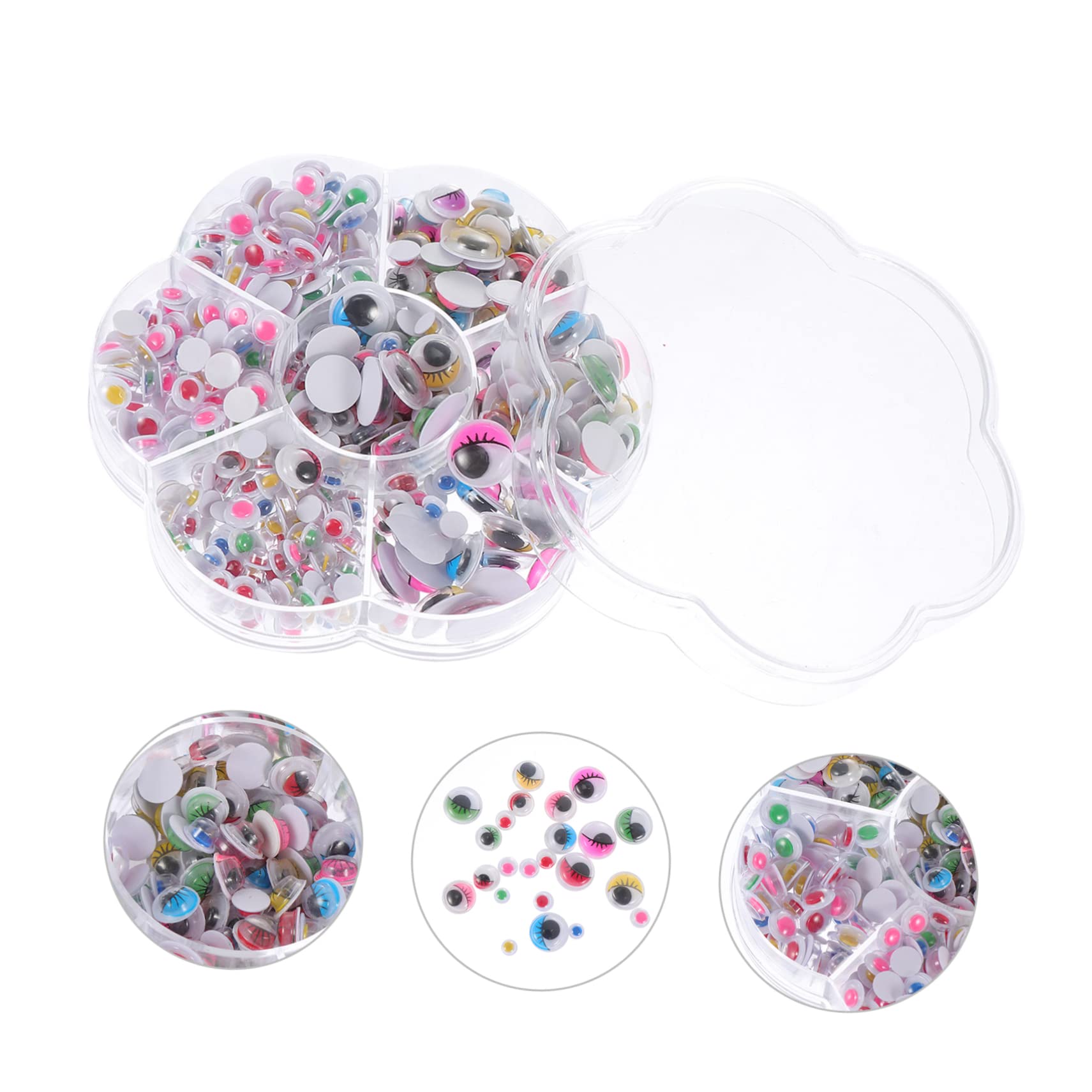 Beatifufu Eye Accessories 1 Box of Self-Adhesive Eyeball Stickers for Crafts DIY Projects Big Googly Eyes Adhesive Backing