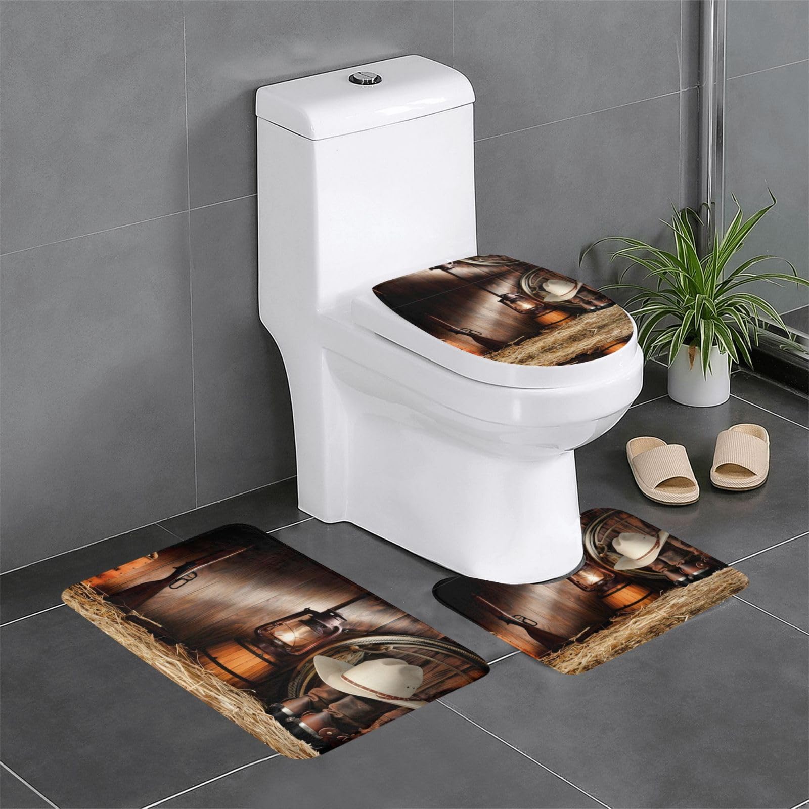 Tapis de bain absorbants de qualité supérieure style American West Rodeo pour hôtels