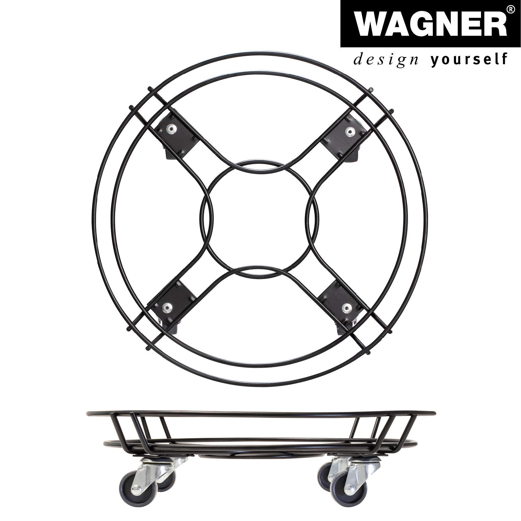 WAGNER Black Edition 20093401 podstawka pod rośliny do użytku na zewnątrz i we wnętrzach, kolor czarny
