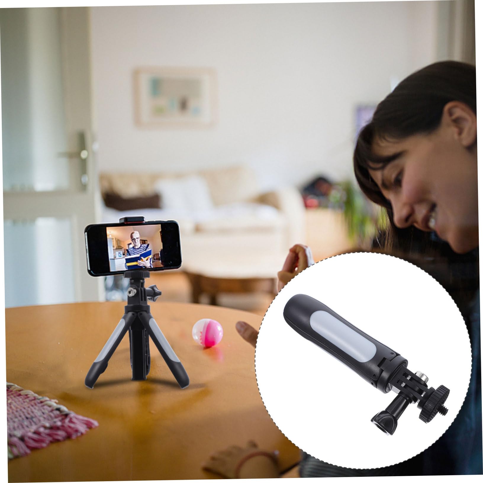 Hemobllo 2pezzi Treppiede Mini Estensibile Acciaio Inossidabile Con Supporto Per Selfie Stick Design Leggero e Portatile Antiscivolo Per Fotografia Viaggio