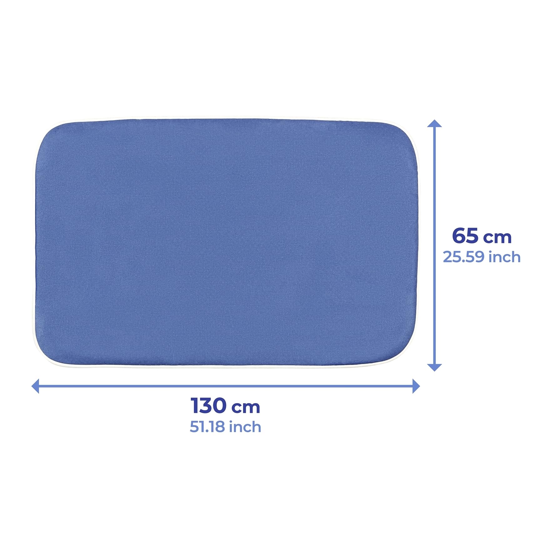 WENKO 1201733500 Dampf-Bügeldecke, Cotone, Blu, 130x65 cm