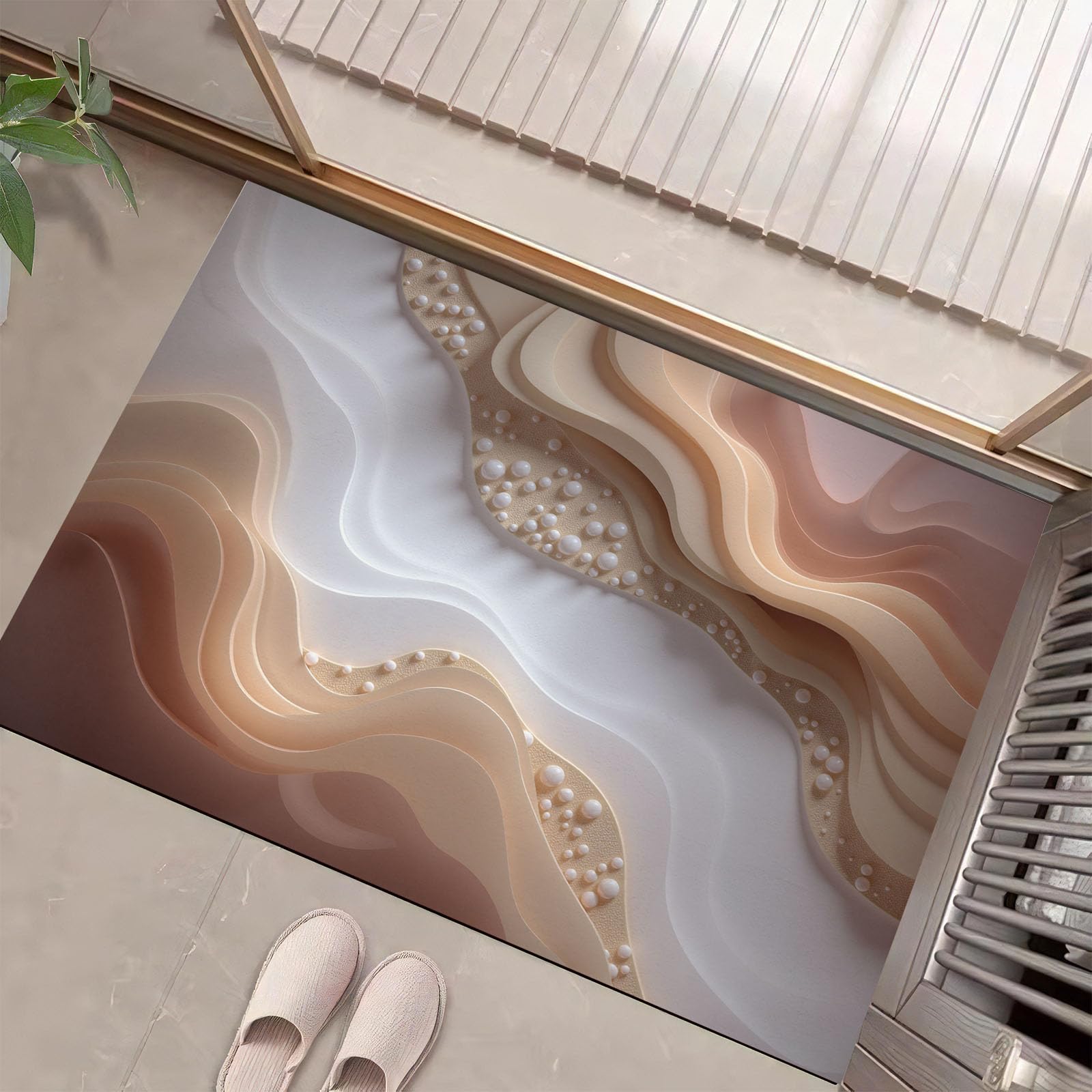 Tapete antideslizante para evitar resbalones en baño y cocina 60 x 90 cm GDJSMIN