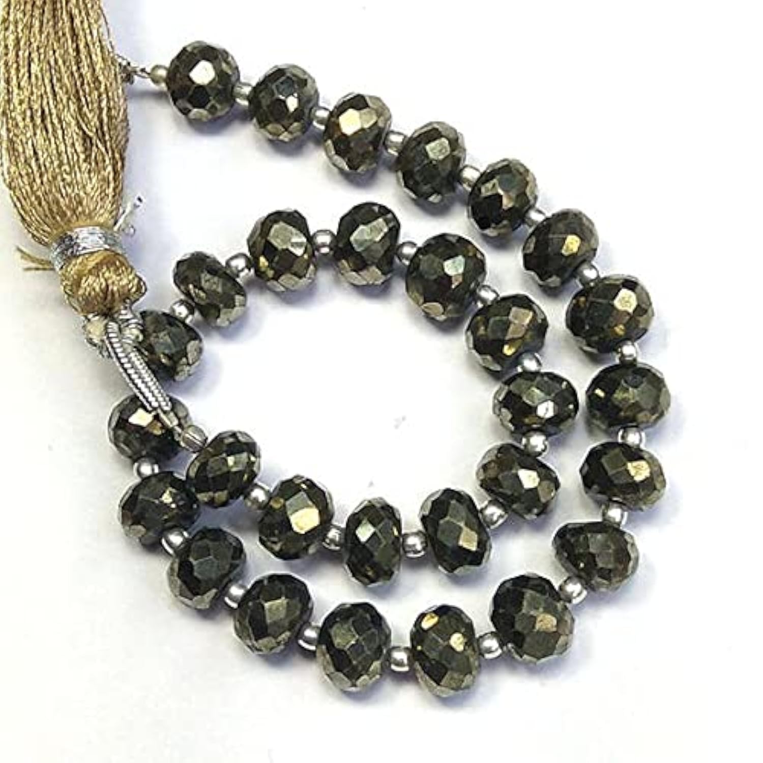 Perles pyrite naturelle pour remplacer les perles synthétiques ternes de vos bijoux