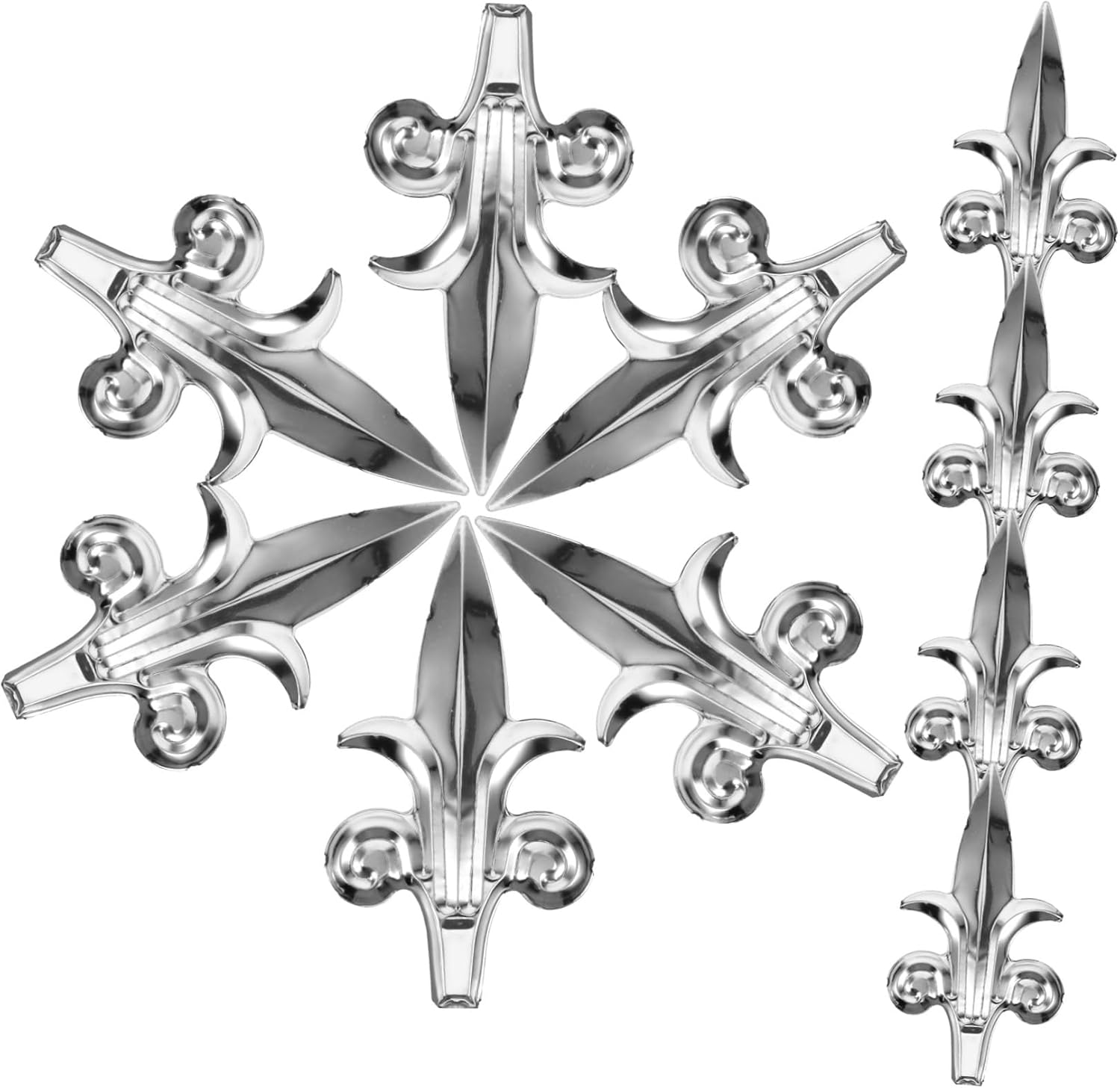 10pcs Stainless Steel Fence Post Finials Silver Anti Climbing