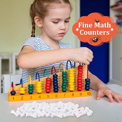 Miniatura 3 de 300 piezas de mini huesos de esqueleto de Halloween de plástico blanco falsos pequeños huesos humanos de las cavernas en miniatura para