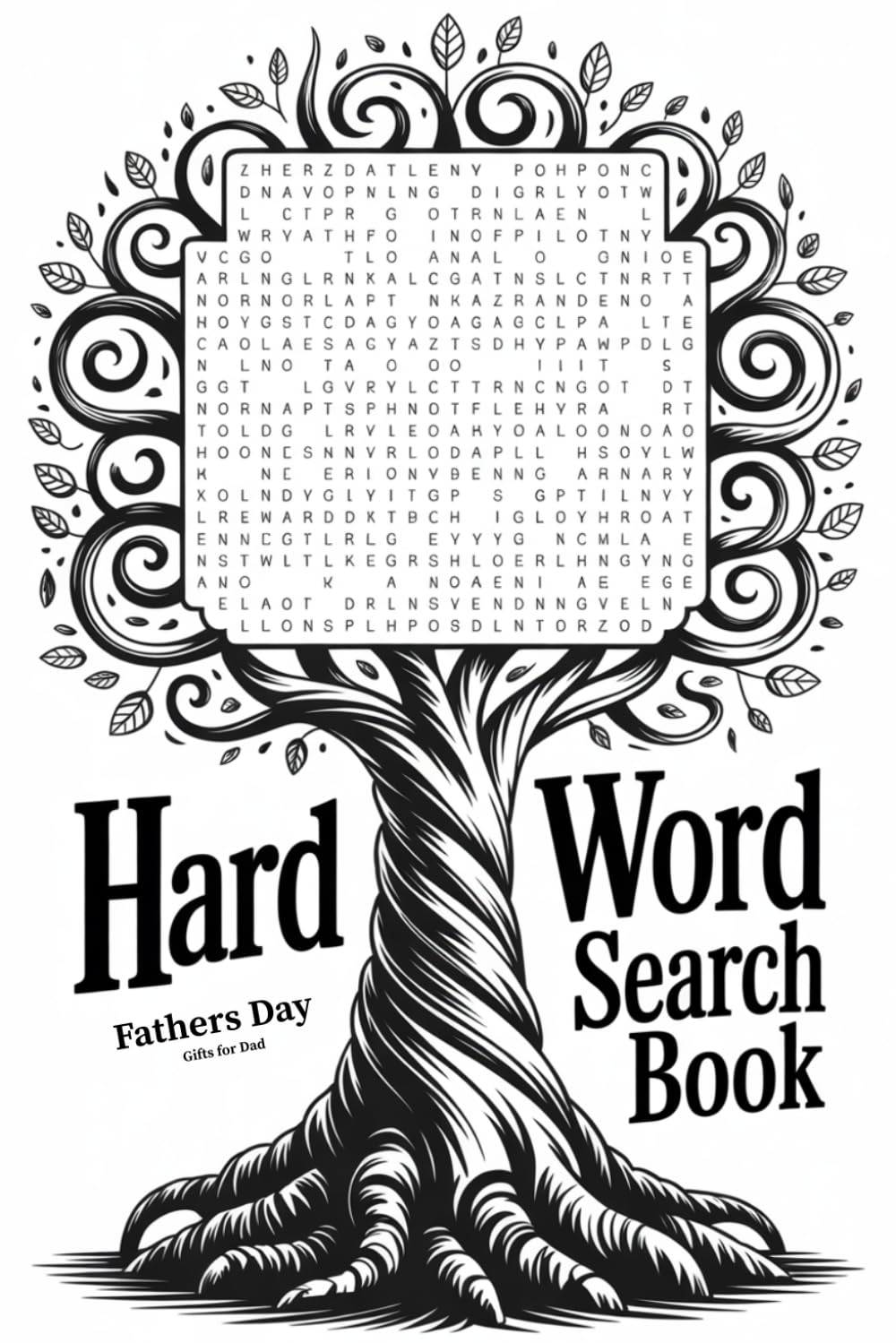 Fathers Day Gifts for Dad: Hard Word Search Book: 100 Challenging Puzzles with Answers