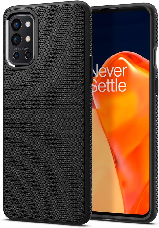 Spigen Liquid Air | OnePlus 9R Case [Air Cushion Protection] [Flexible] OnePlus 9R Back Cover | TPU - Matte Black