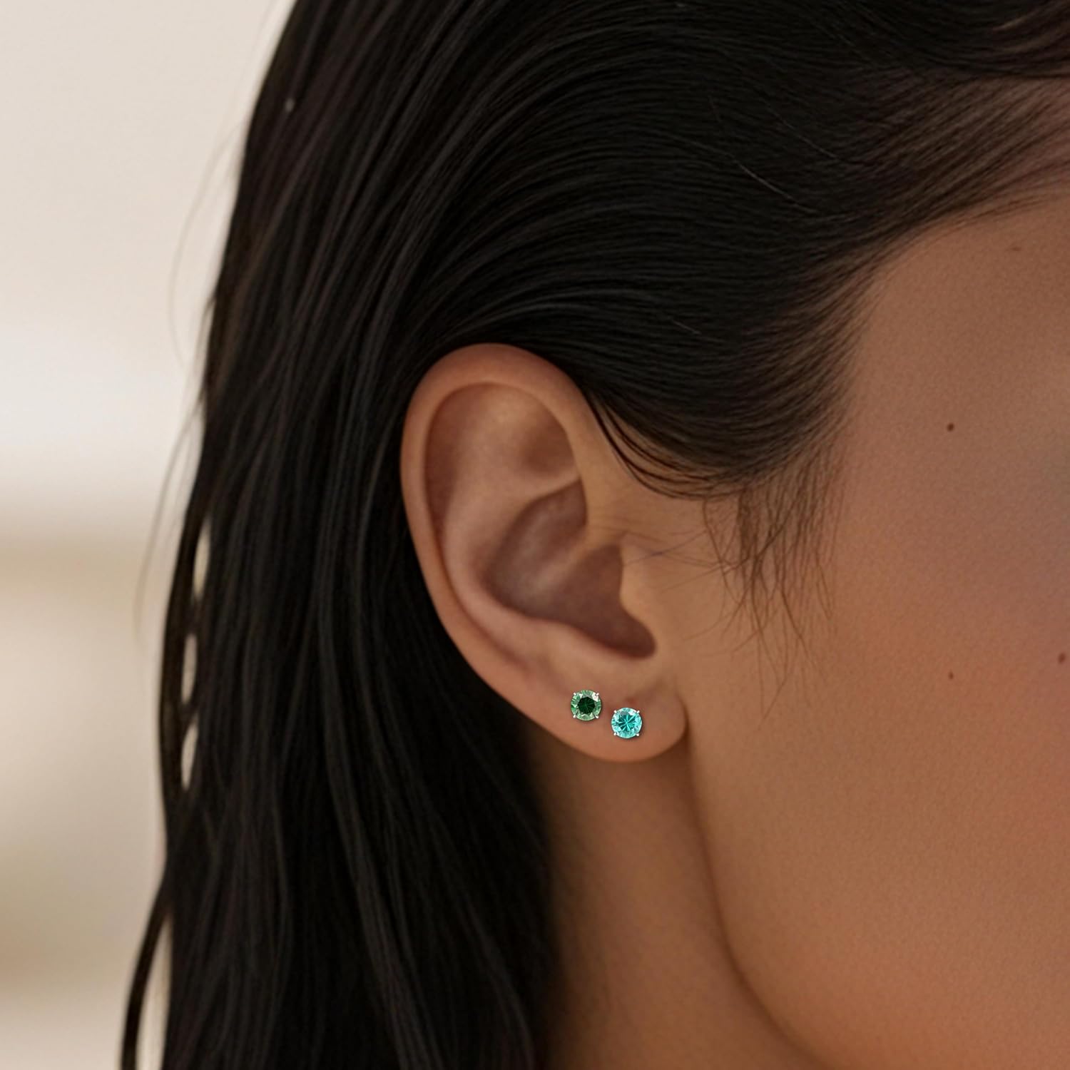 Limerencia Birthstone Screw Back Earrings G23 Implant Grade Titanium Stud Earrings Hypoallergenic Cubic Zirconia Posts Studs Jewelry Gifts for Girls Sensitive Ears - Image 6