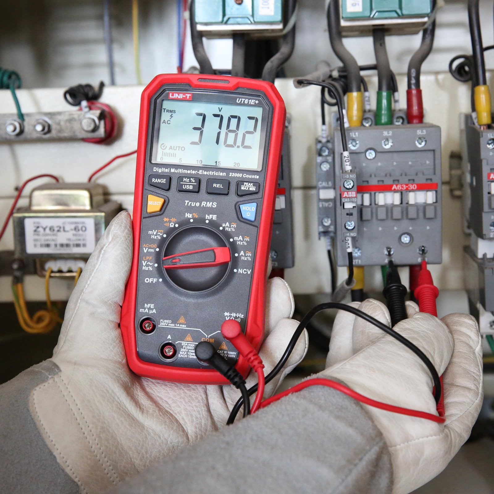RockyMars UT61E+ Digital Multimeter True RMS 1000V AC DC USB Transmission 22000 Counts NCV AC/DC Voltage/Current Resistance Diode Transistor Hfe